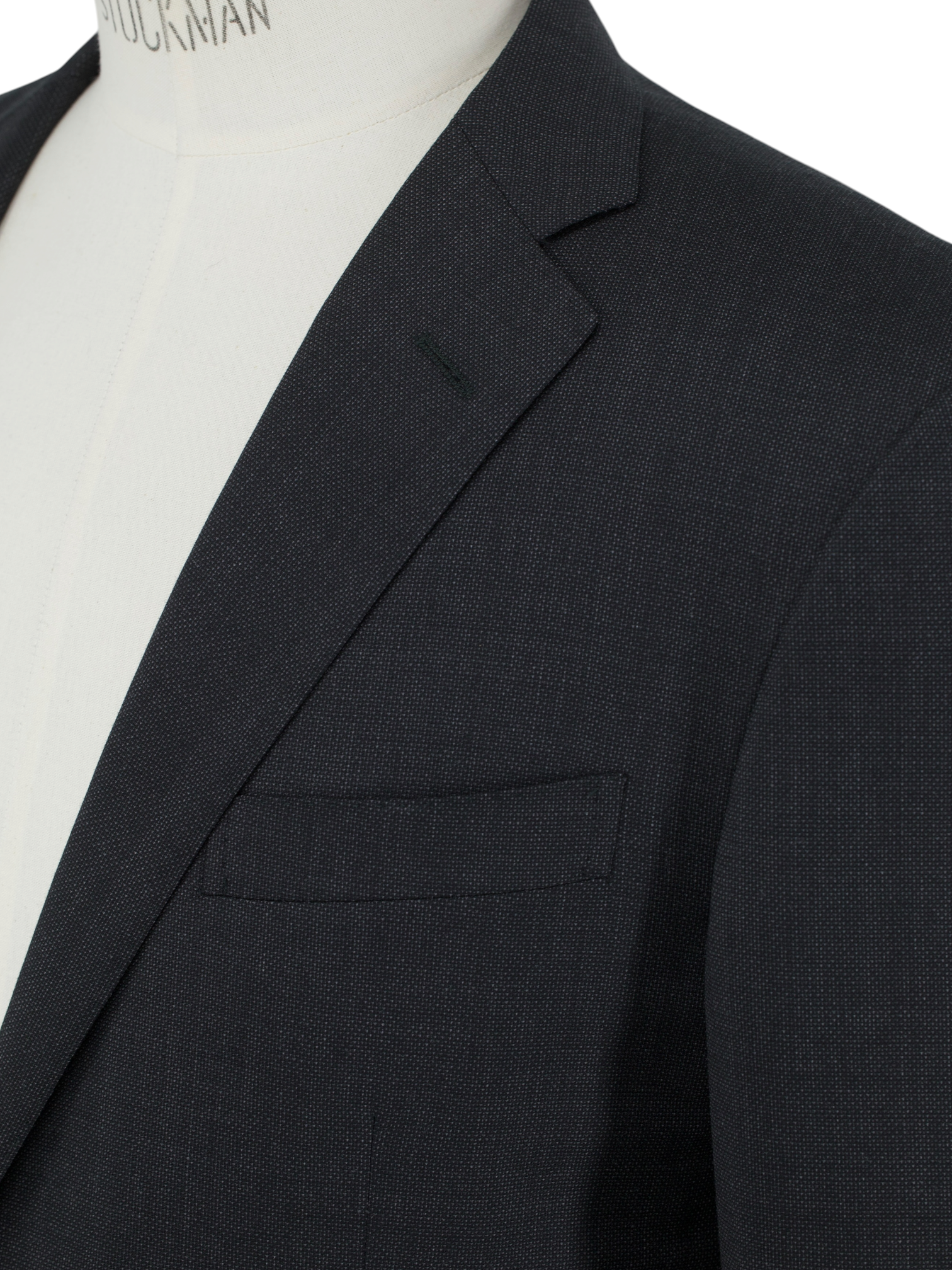 Corneliani Dark Grey Wool & Stretch Birdseye Suit