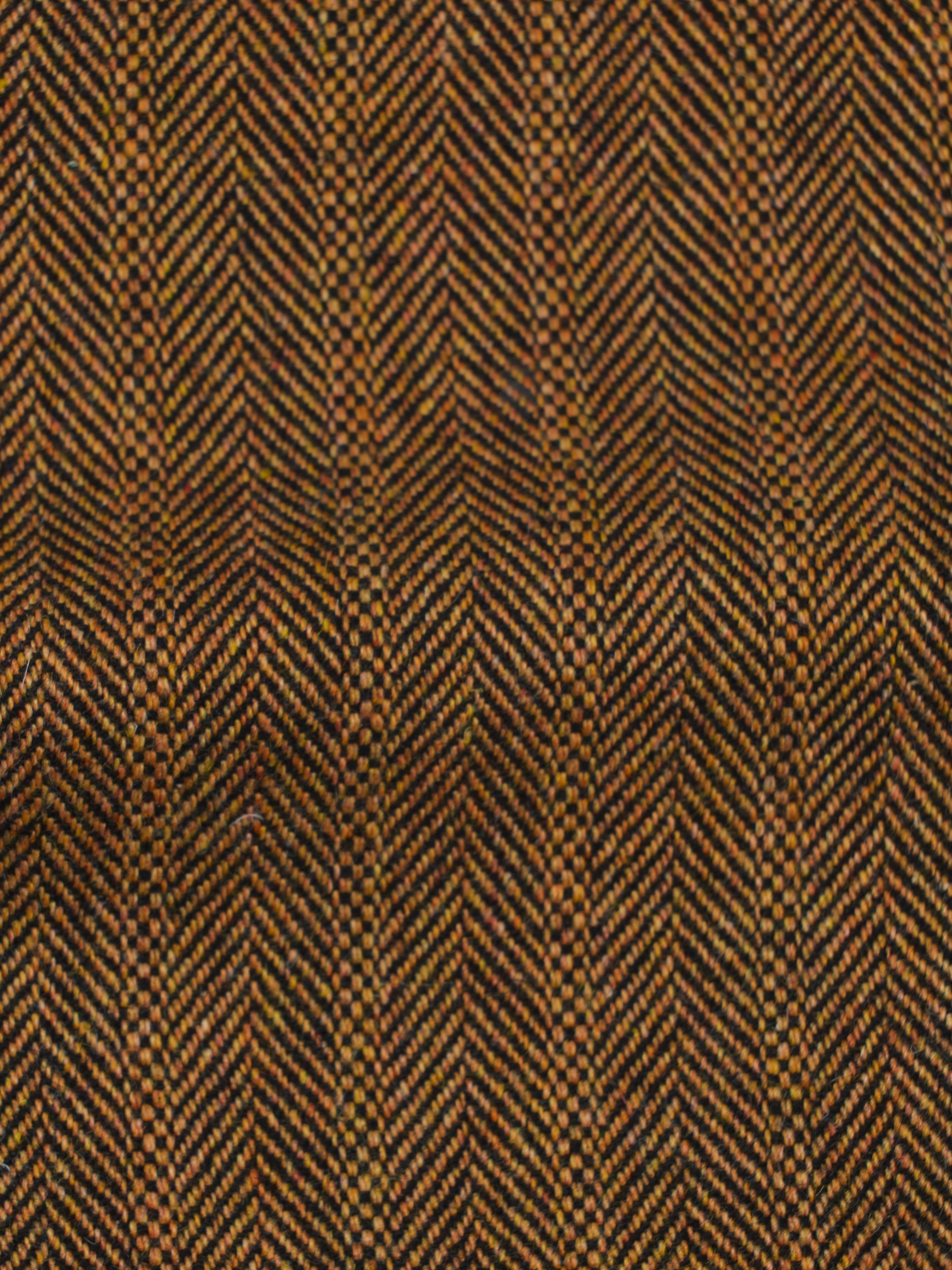 Kiton Burnt Orange Cashmere-Tweed Multicolor Herringbone Jacket