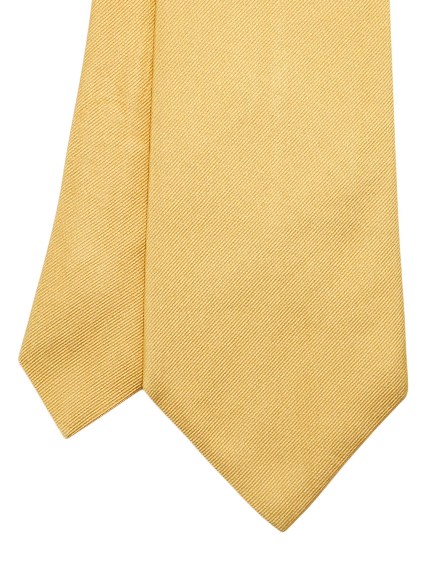 Luigi Borrelli 5-Fold Sunflower Yellow Silk Satin Weave Tie