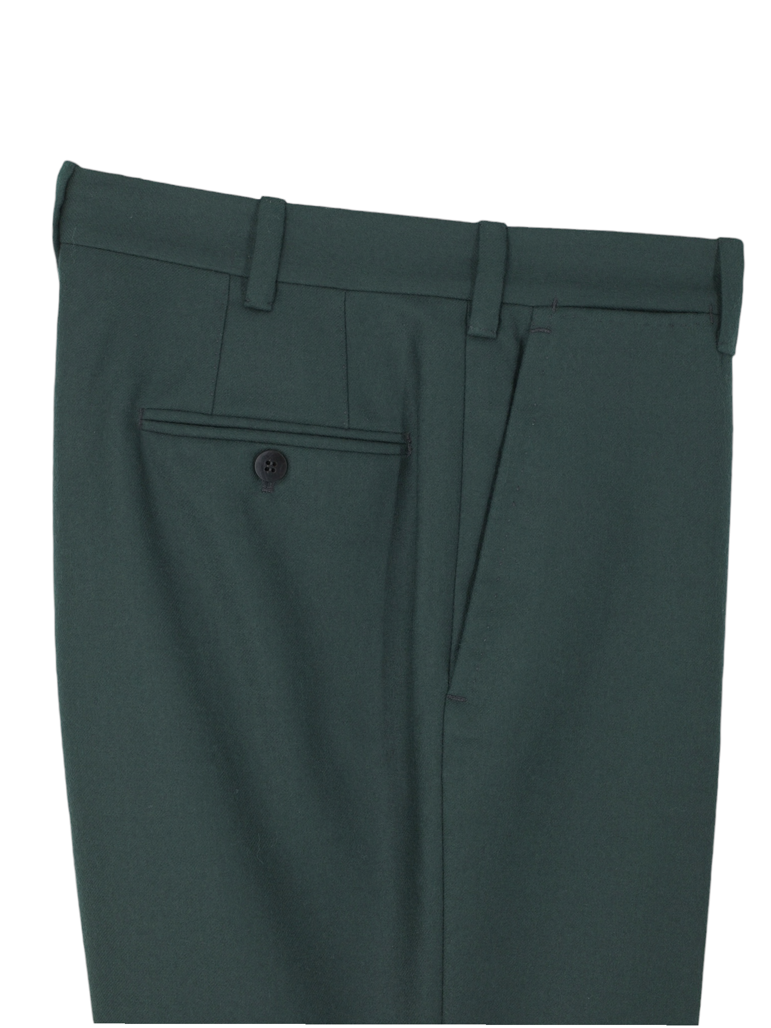 Sartoria Voglio Forest Green Wool-Flannel "Caccioppoli" Sartorial Trousers
