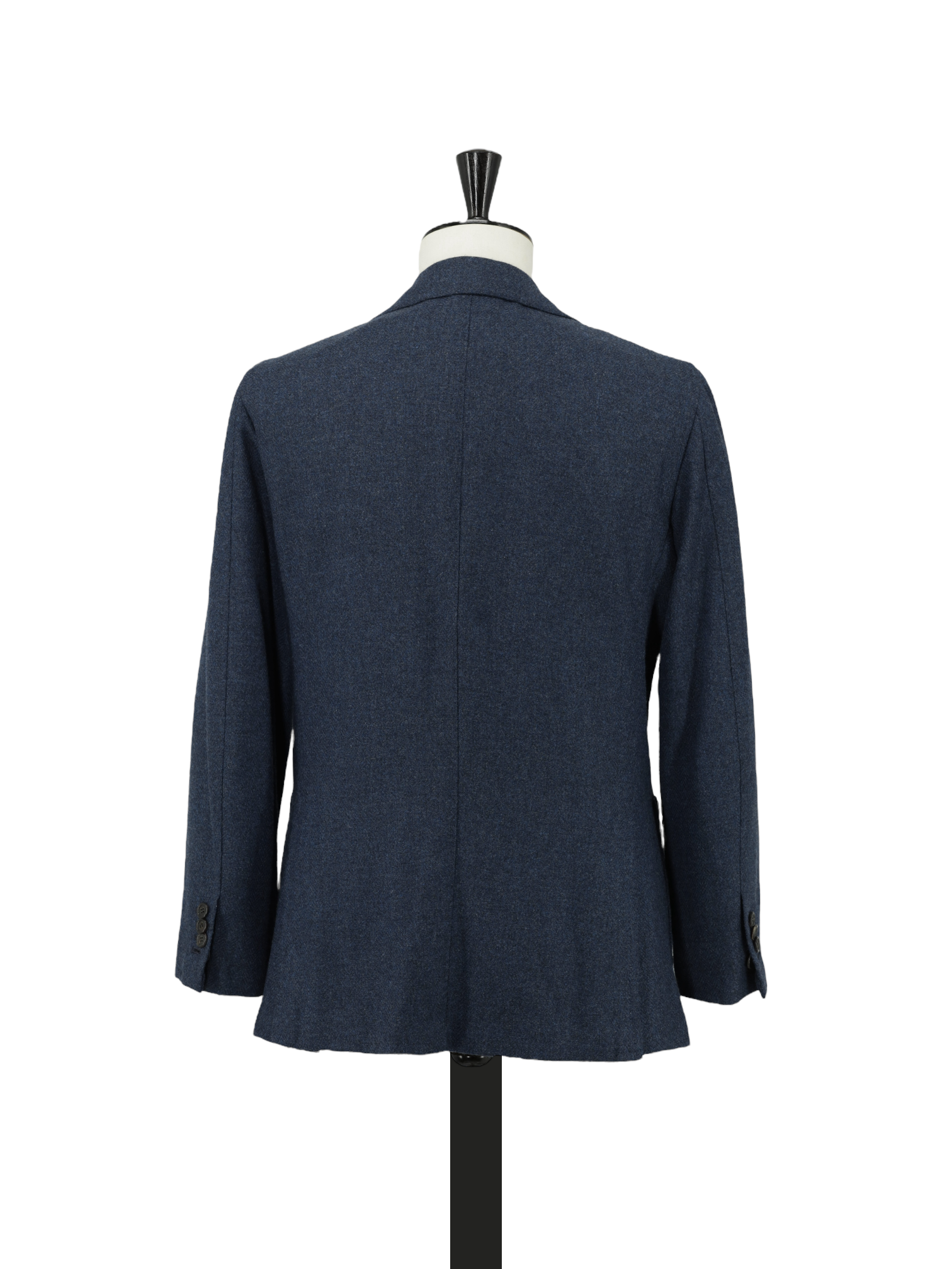 Orazio Luciano Dark Blue Plushy Wool & Cashmere Herringbone Jacket