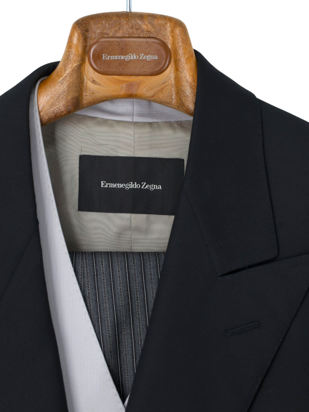 Ermenegildo Zegna Black & Grey Trofeo-Wool Traditional Morning Suit