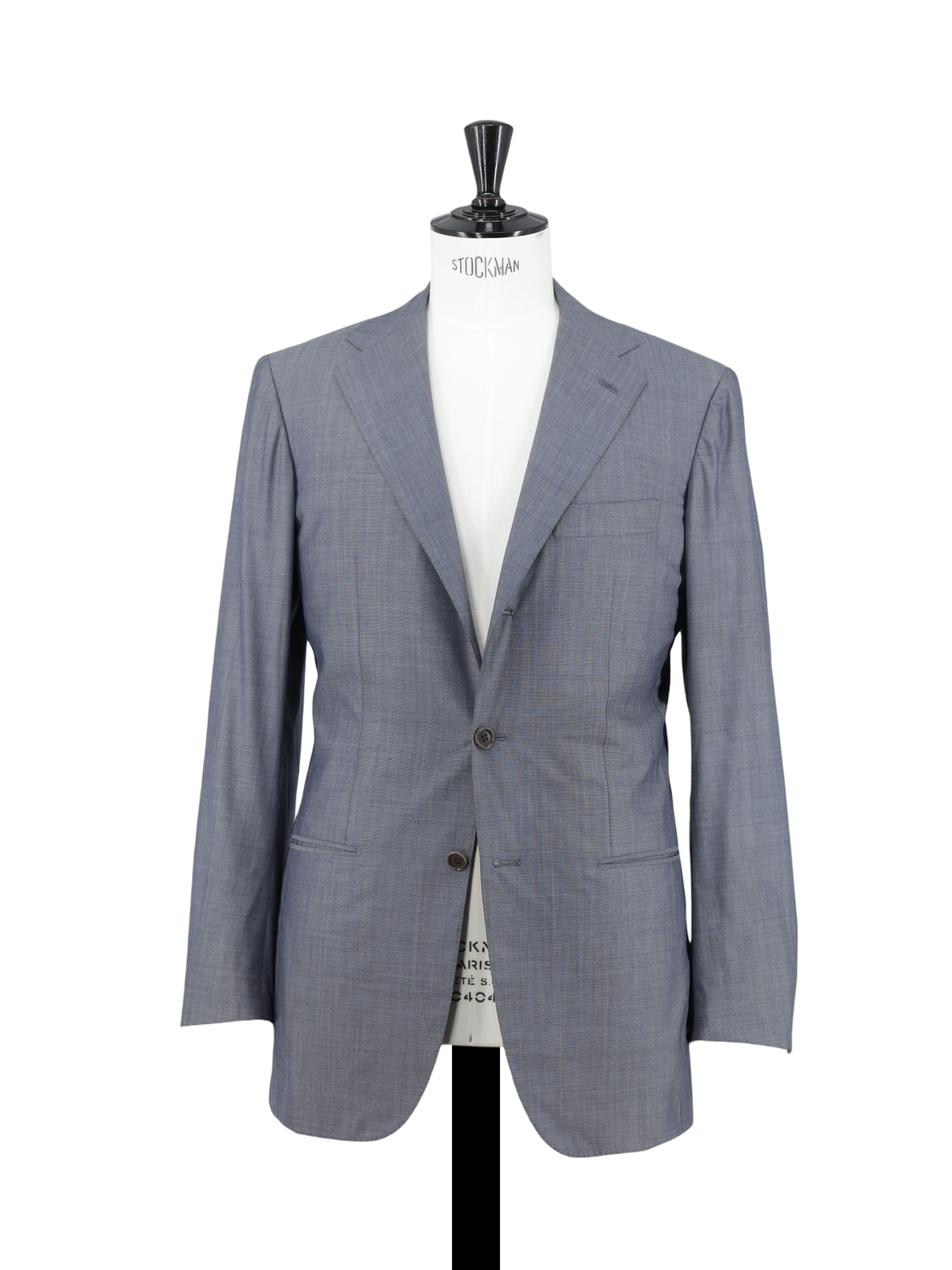 Kiton Steel Blue Lightweight Iridescent-Wool Suit