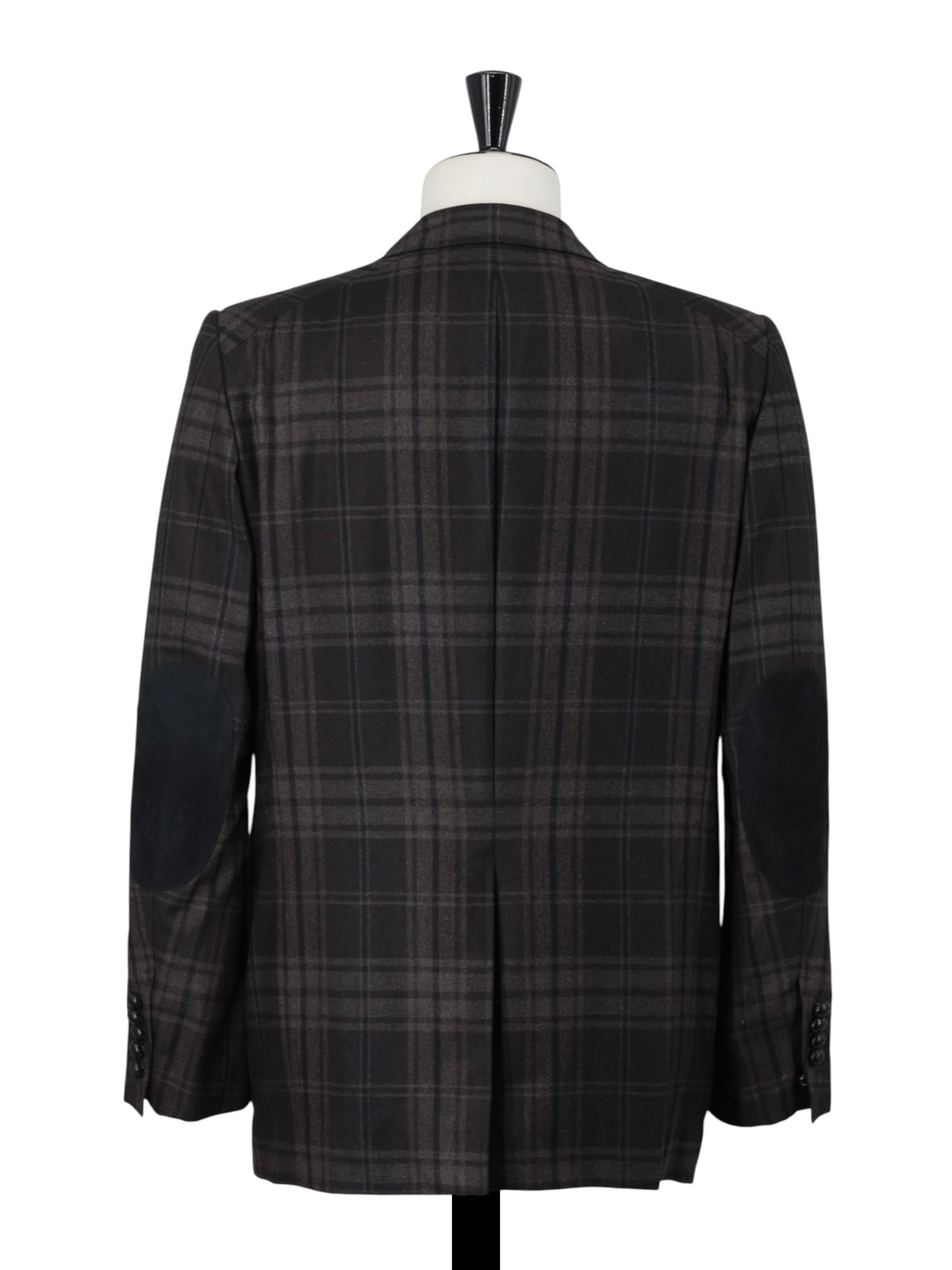 Tom Ford Dark Brown Wool & Cashmere Checkered Country Jacket