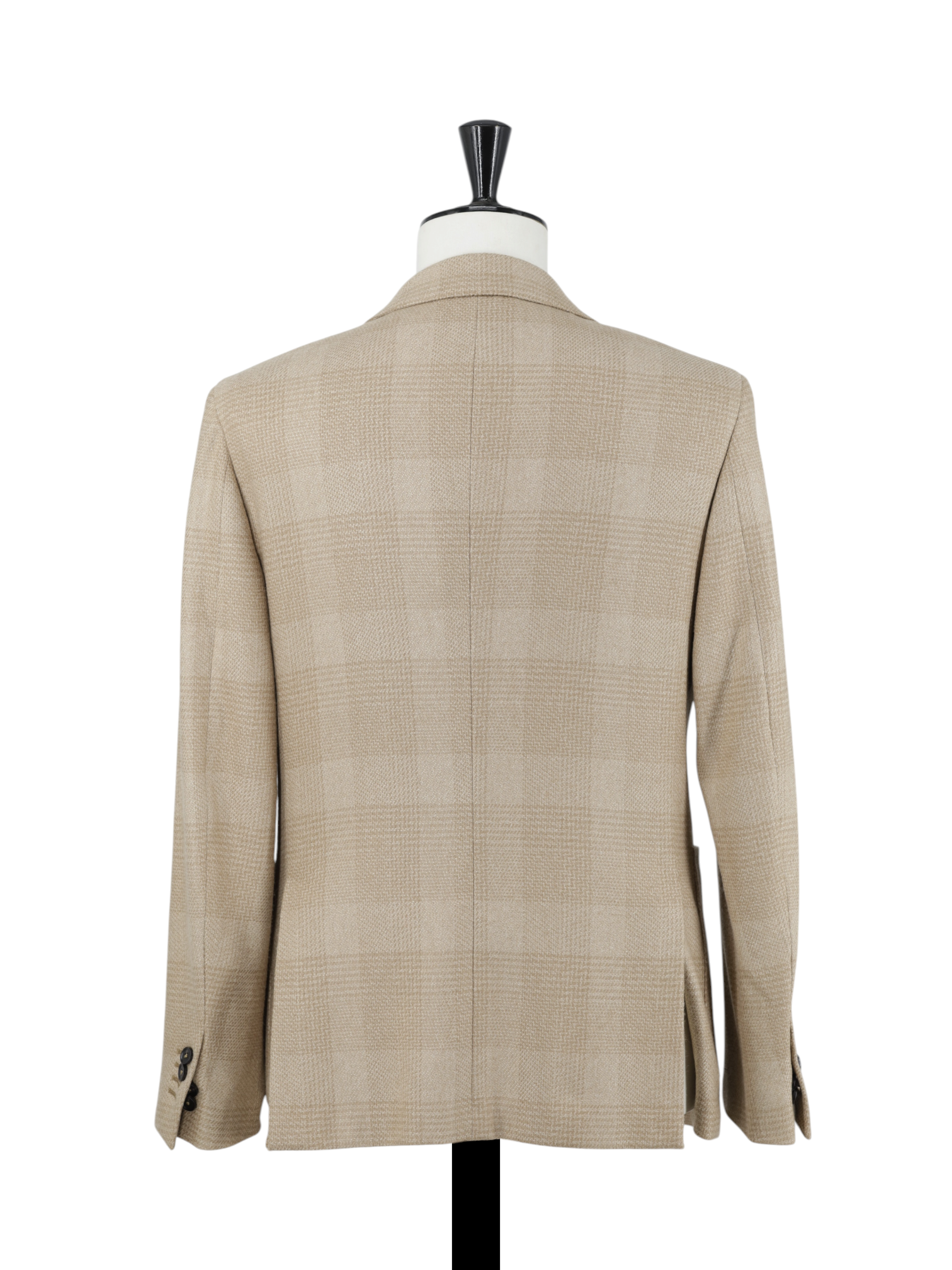 Ermenegildo Zegna Light Brown Camel Prince of Wales Easy Light Jacket