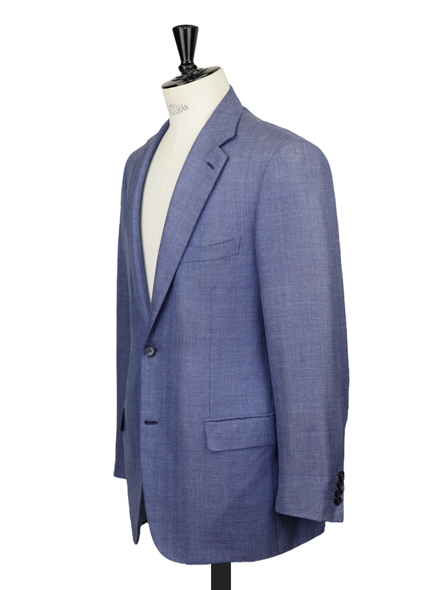 Brioni Light Blue Cashmere, Silk & Linen Herringbone Jacket