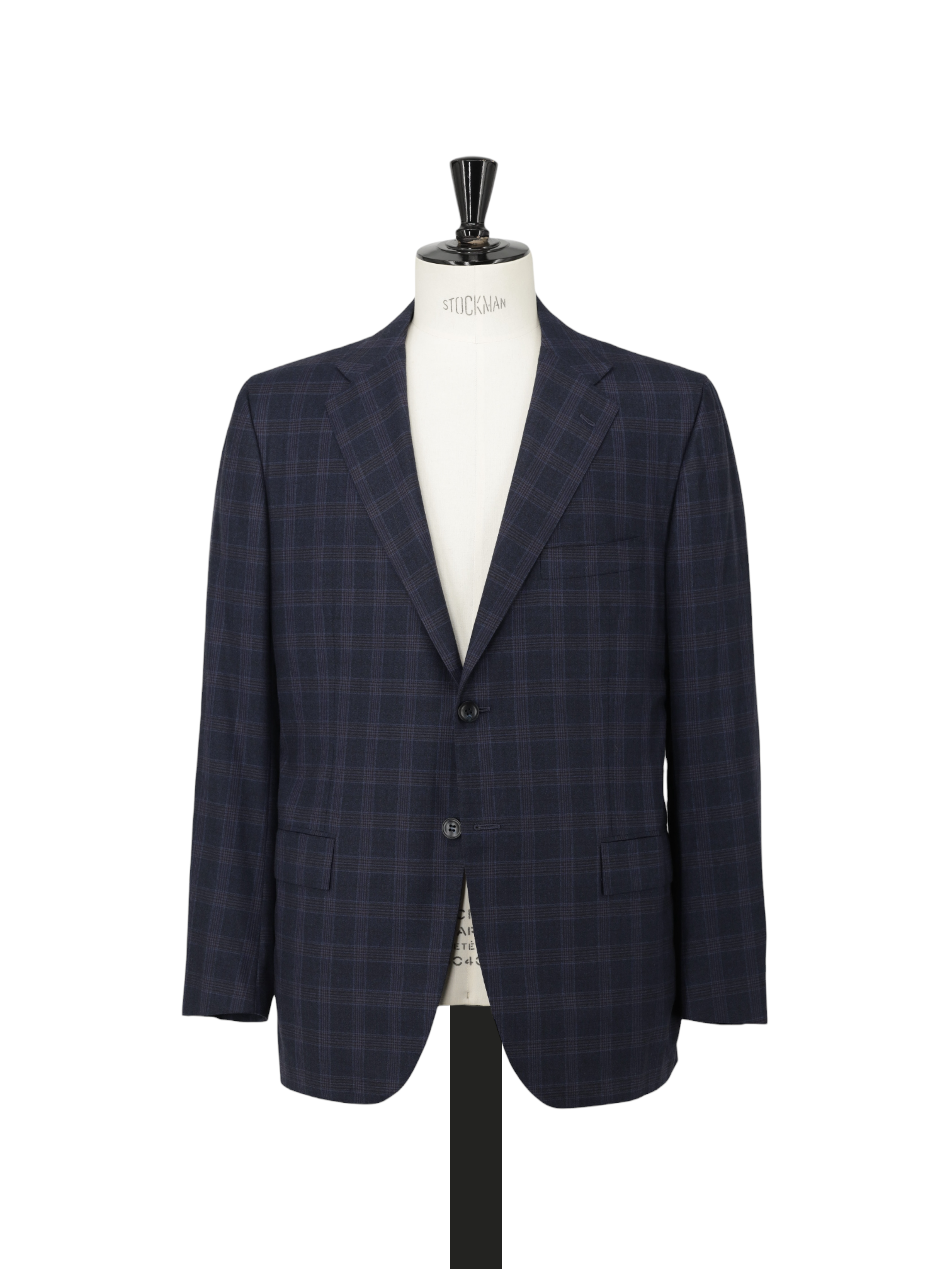 Kiton Navy & Red 14-Micron Wool Glenplaid Jacket