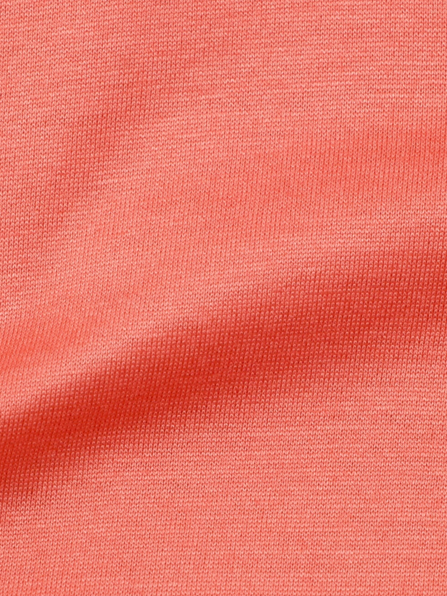 Fray Coral Red Mercerized-Cotton Short-Sleeve Polo