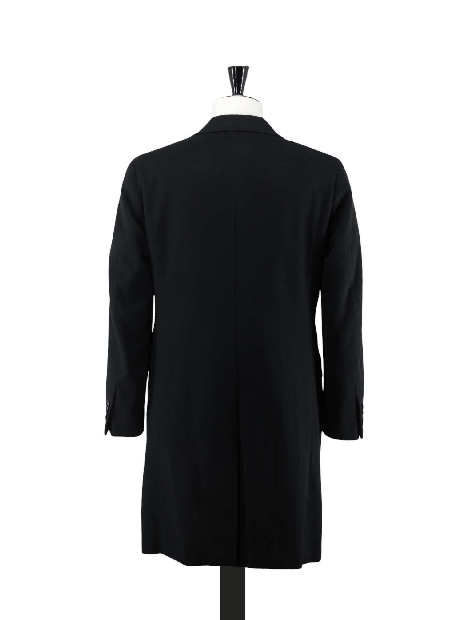 Ermenegildo Zegna Black Pure Cashmere Milanese Overcoat