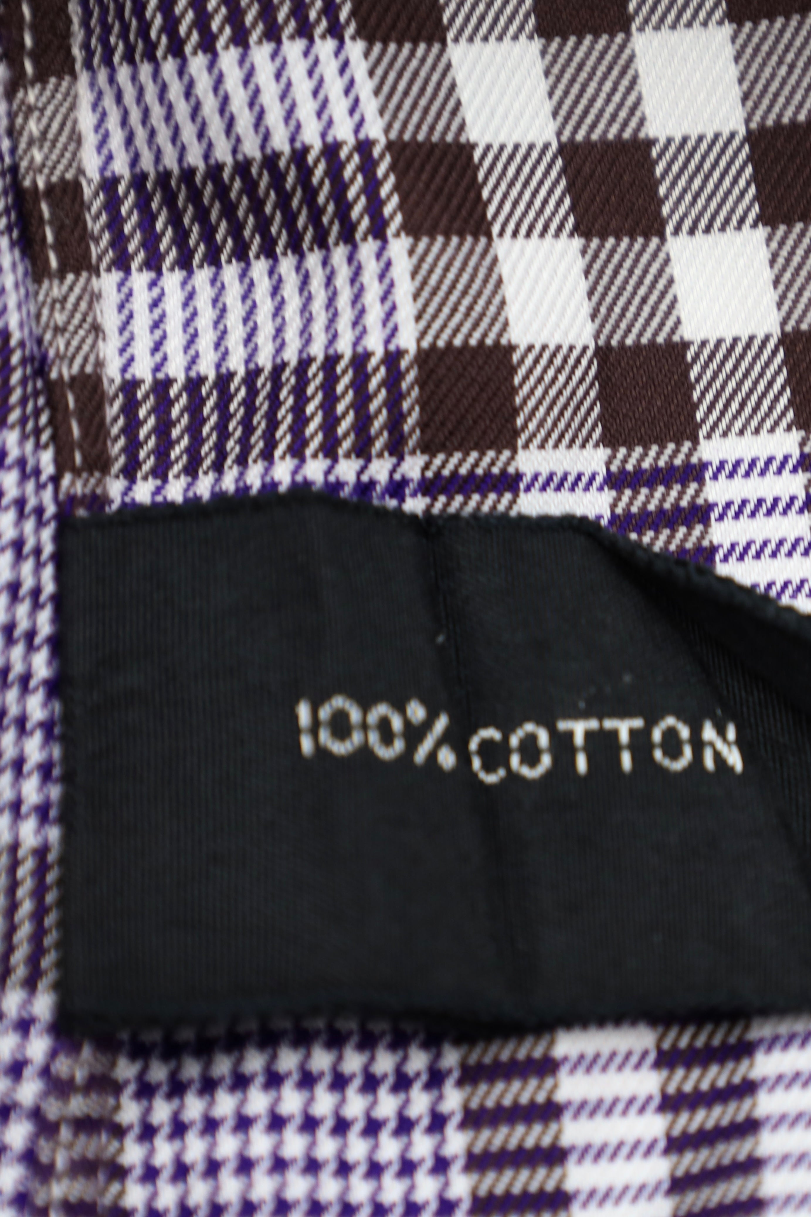Tom Ford Purple Overcheck Shirt
