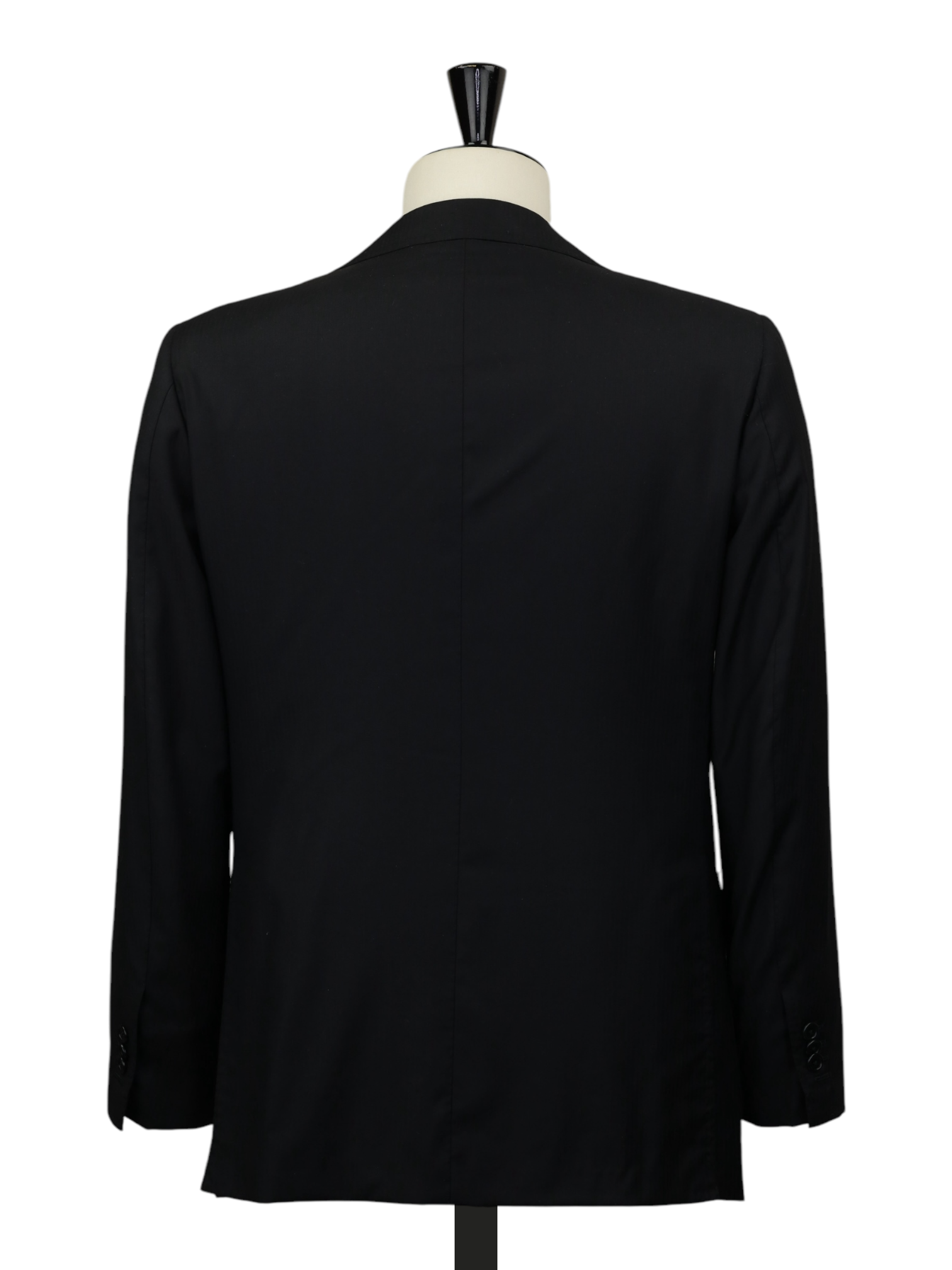Luigi Borrelli Black Extrafine-Wool Micro-Herringbone Suit