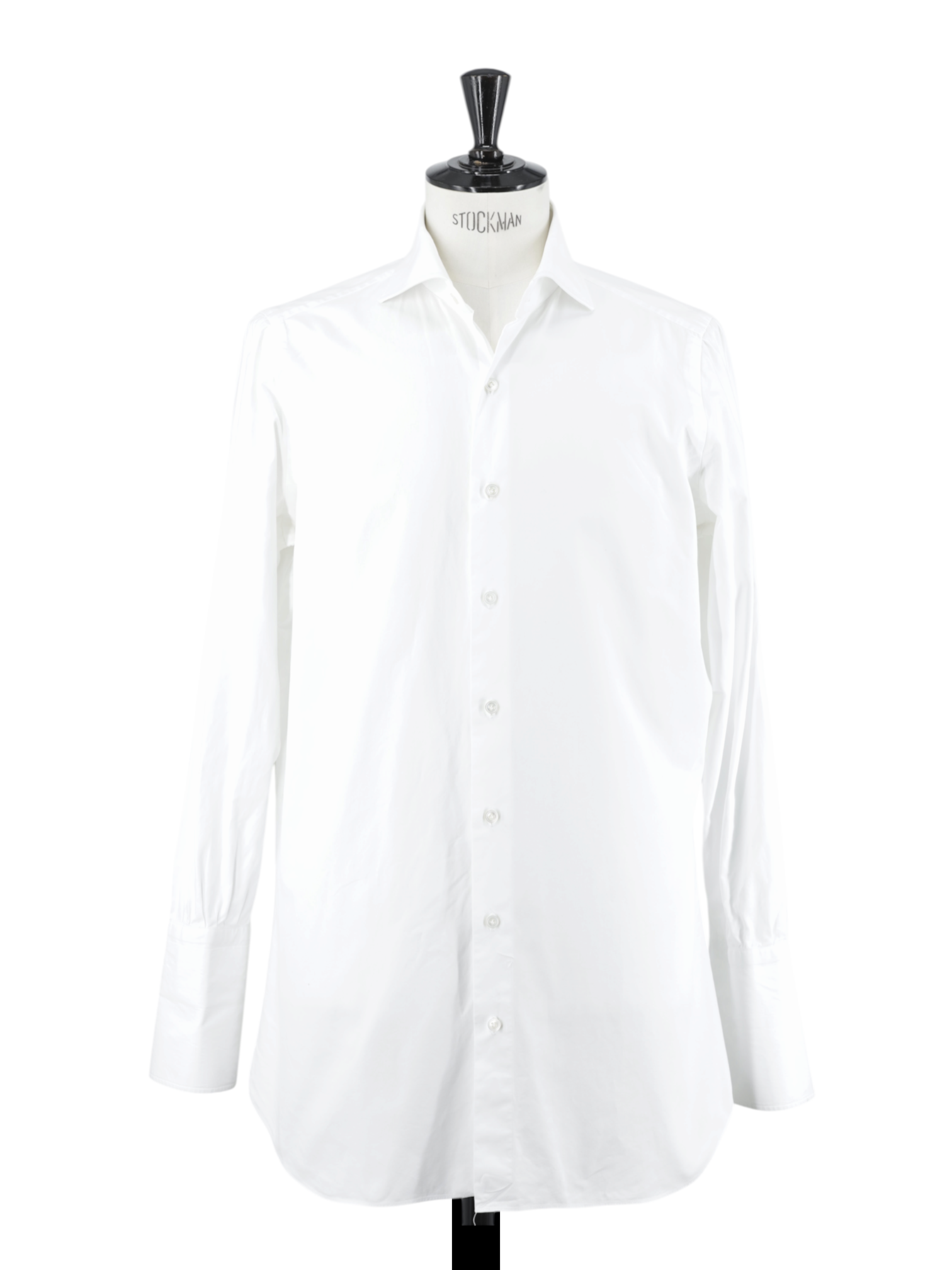 Finamore White Heavyweight-Cotton French-Cuff Shirt