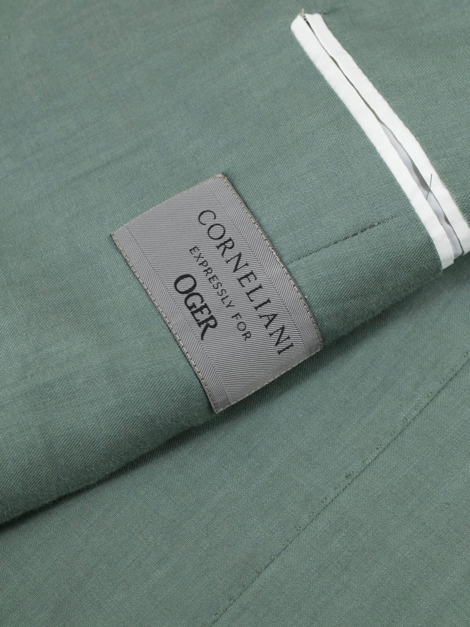 Corneliani Sage Green Linen & Silk Summer Jacket