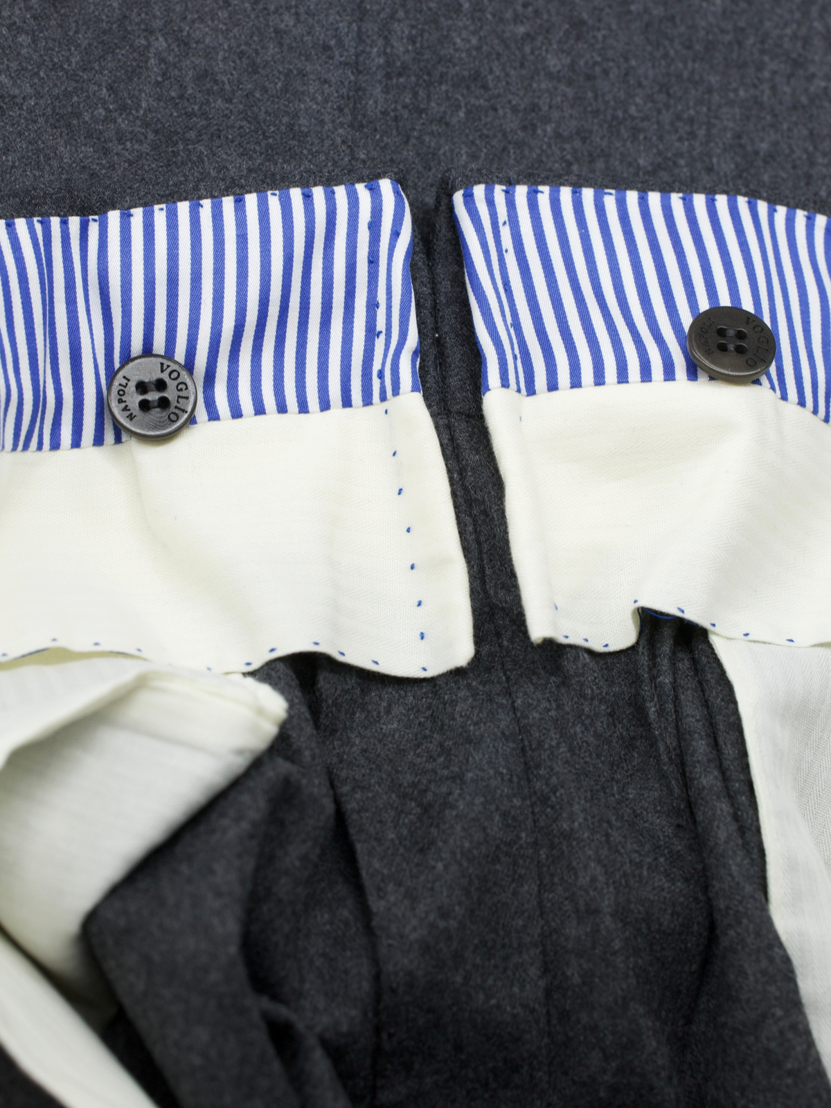 Sartoria Voglio Grey Scabal Wool-Flannel Sartorial Trousers