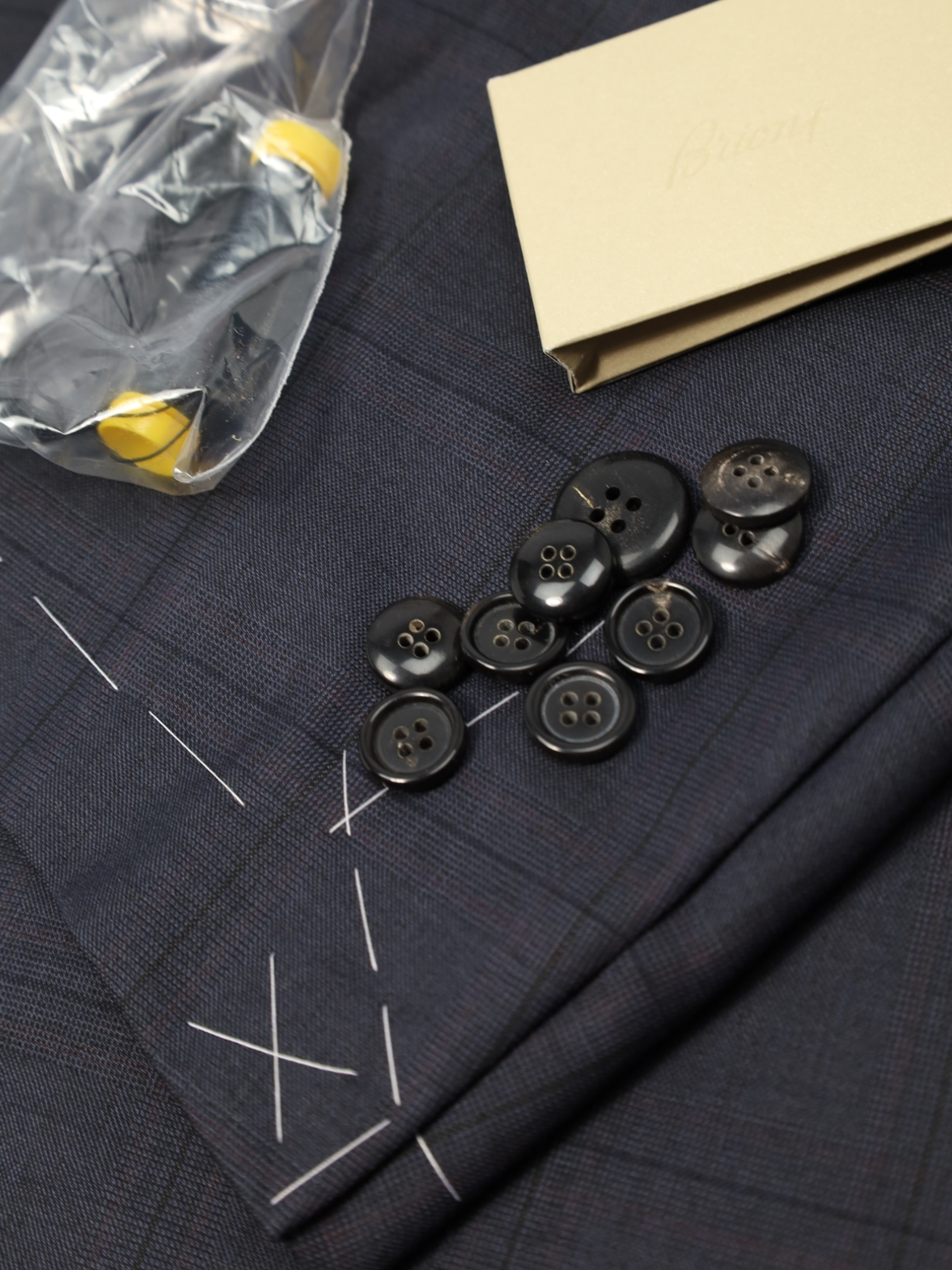 Brioni Grey 3-Piece Windowpane Suit