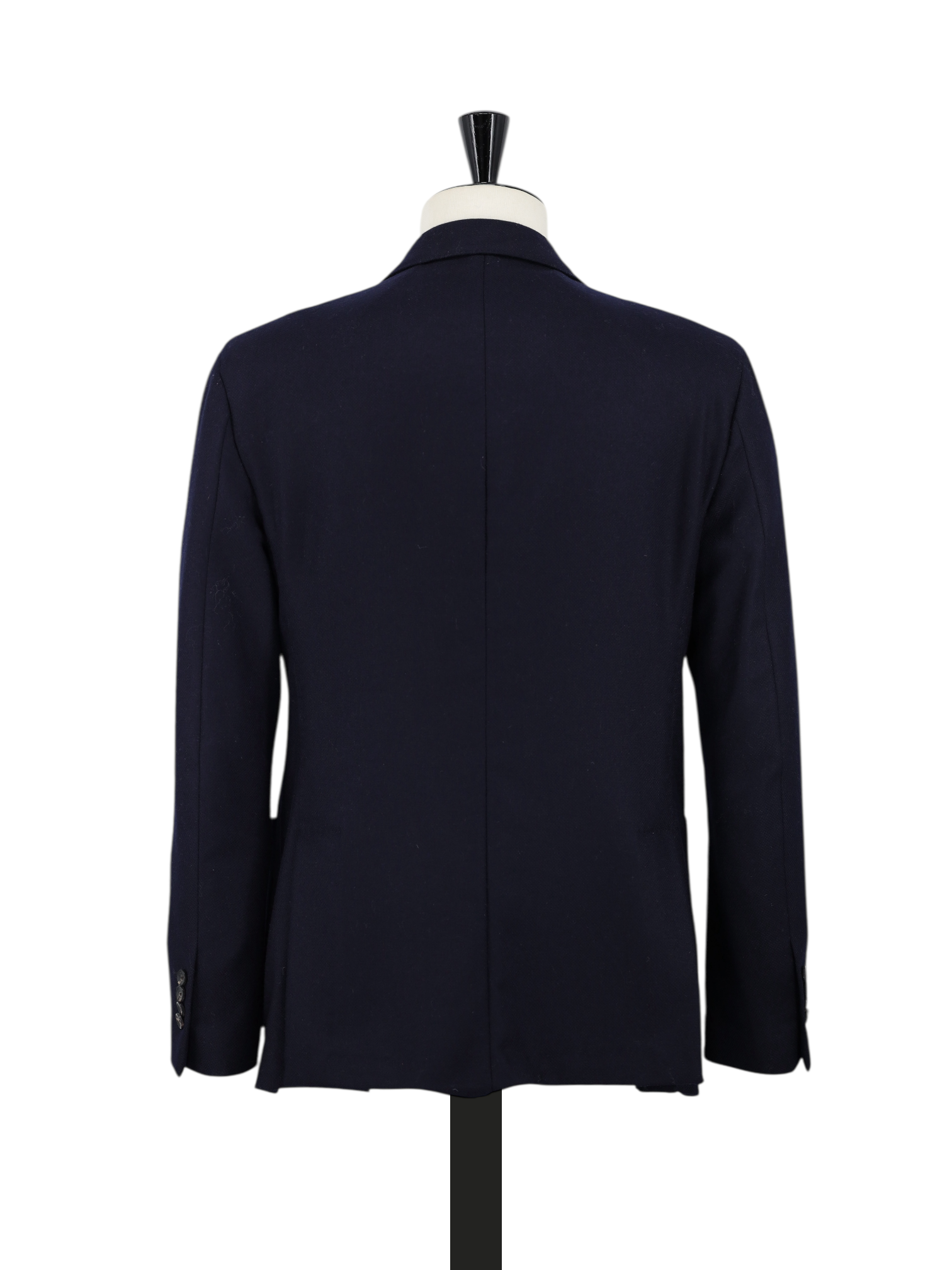 Lardini Navy Pure-Wool Double Breasted Micro-Structure Jacket