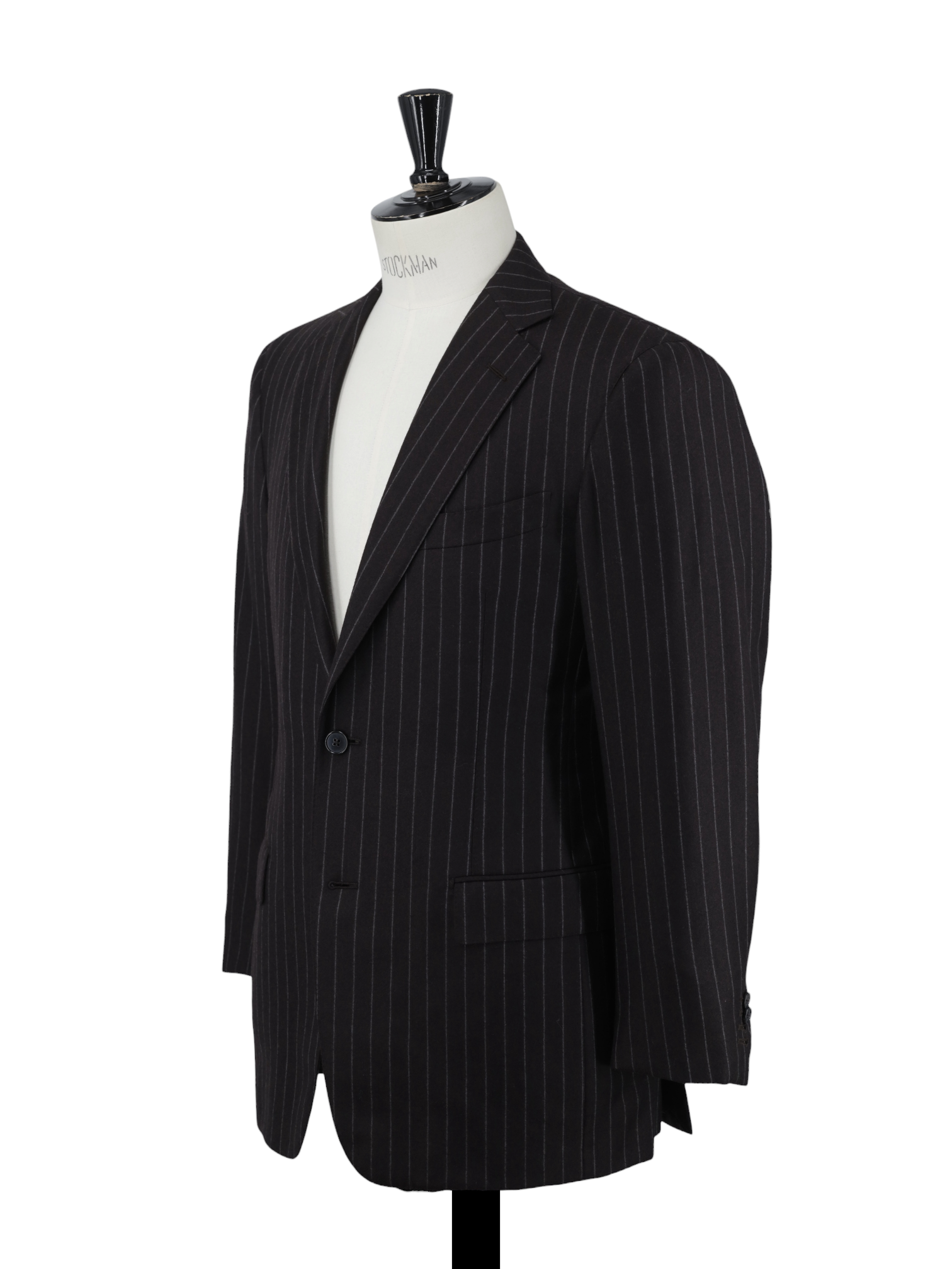 Ermenegildo Zegna Dark Brown "Heritage" Wool-Flannel Chalkstripe Suit