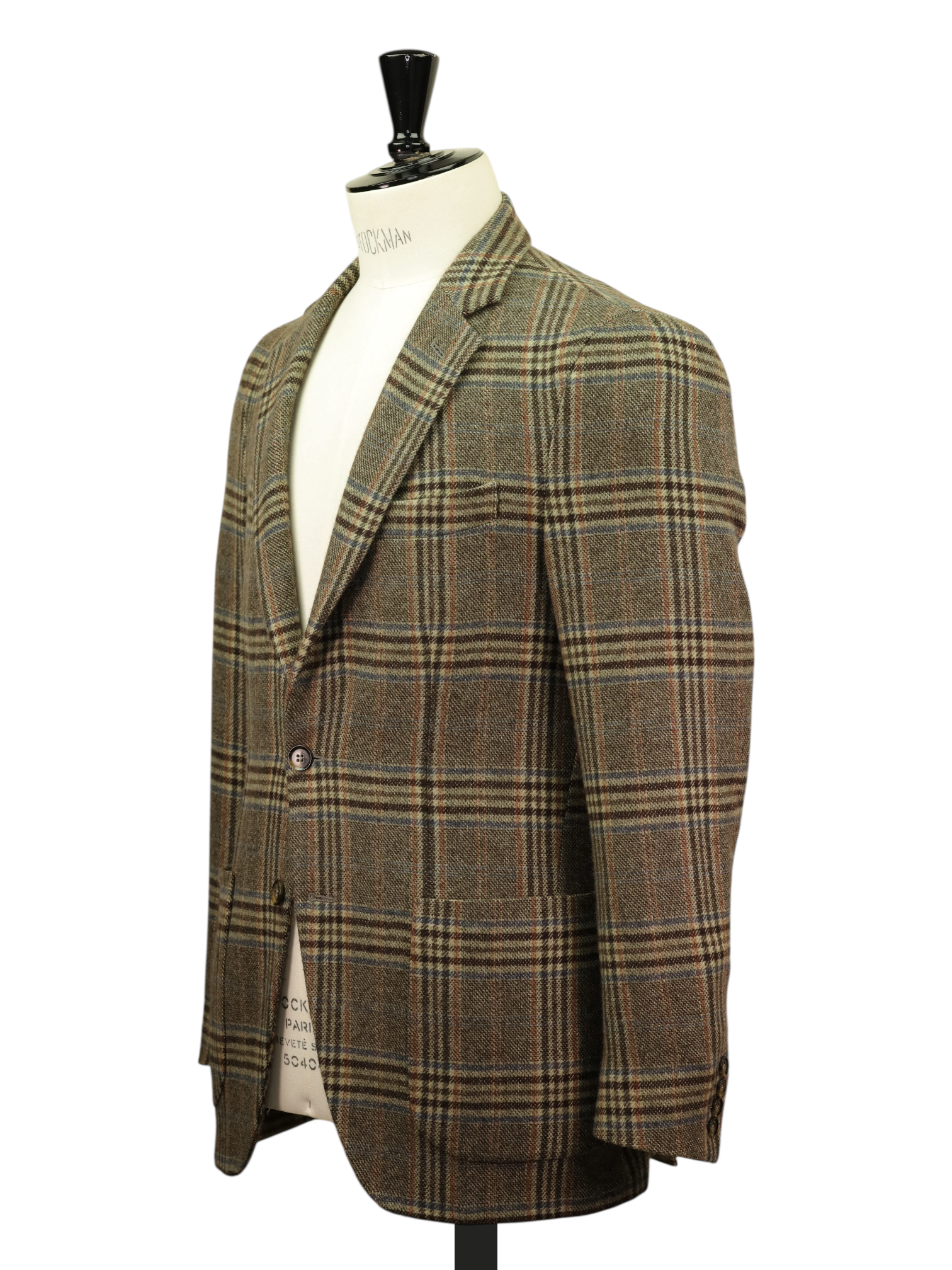 Loro Piana Brown Cashmere Rain Systen Tartan-Check Jacket
