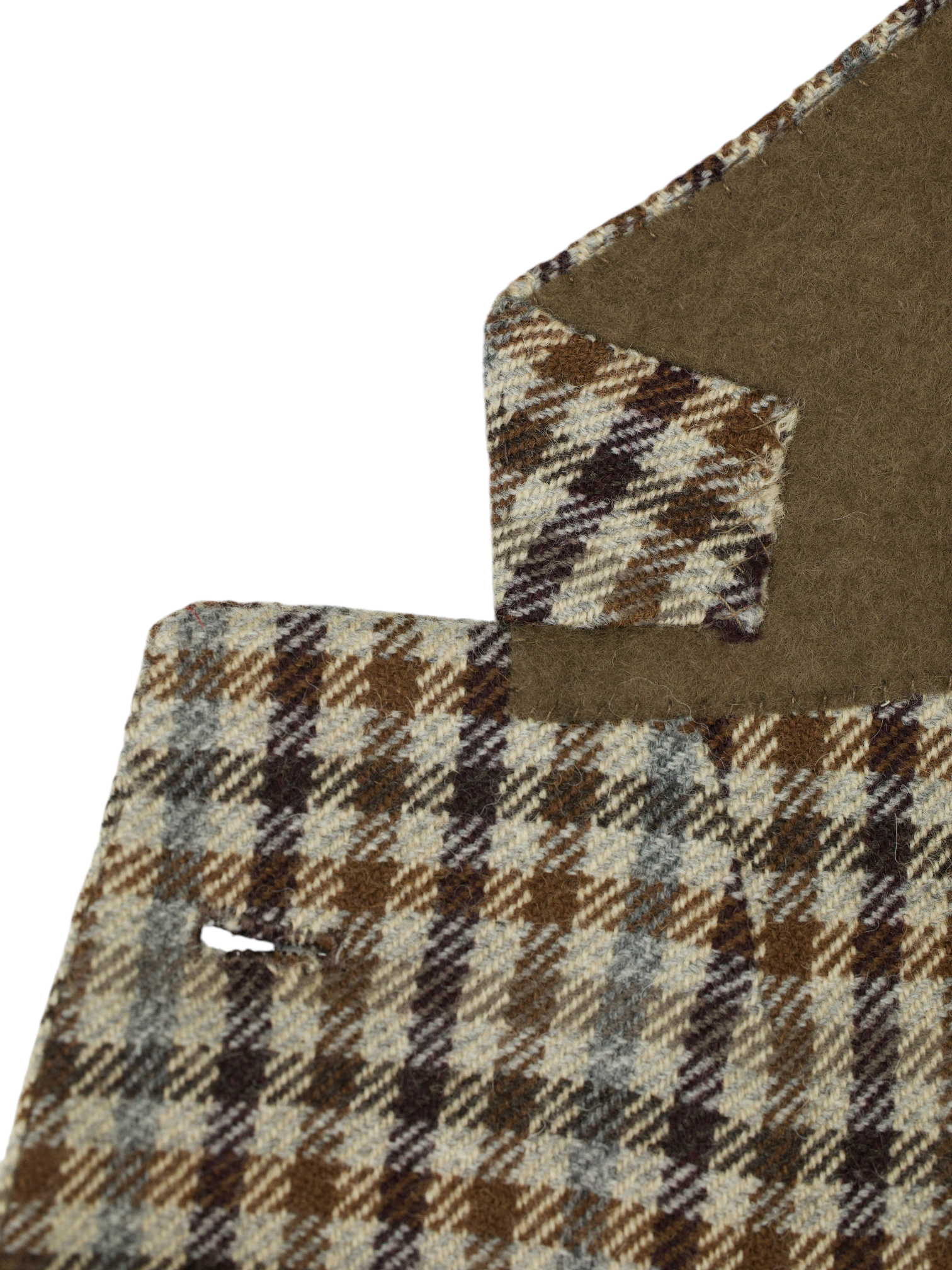 Orazio Luciano Light Brown & Blue Pure Camel Gingham-Check Jacket