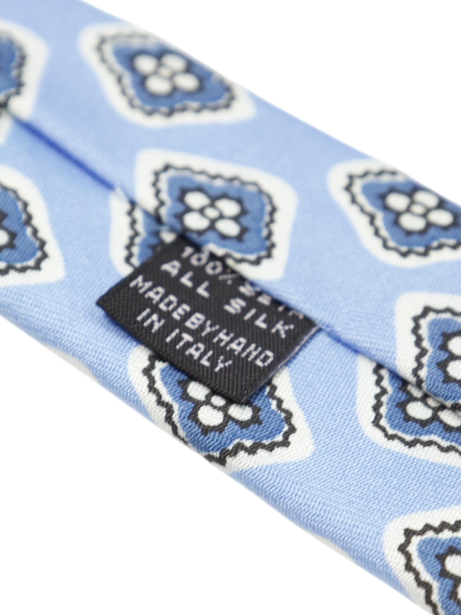 E. Marinella 7-Fold Light Blue Floral Hand-Rolled Silk Tie