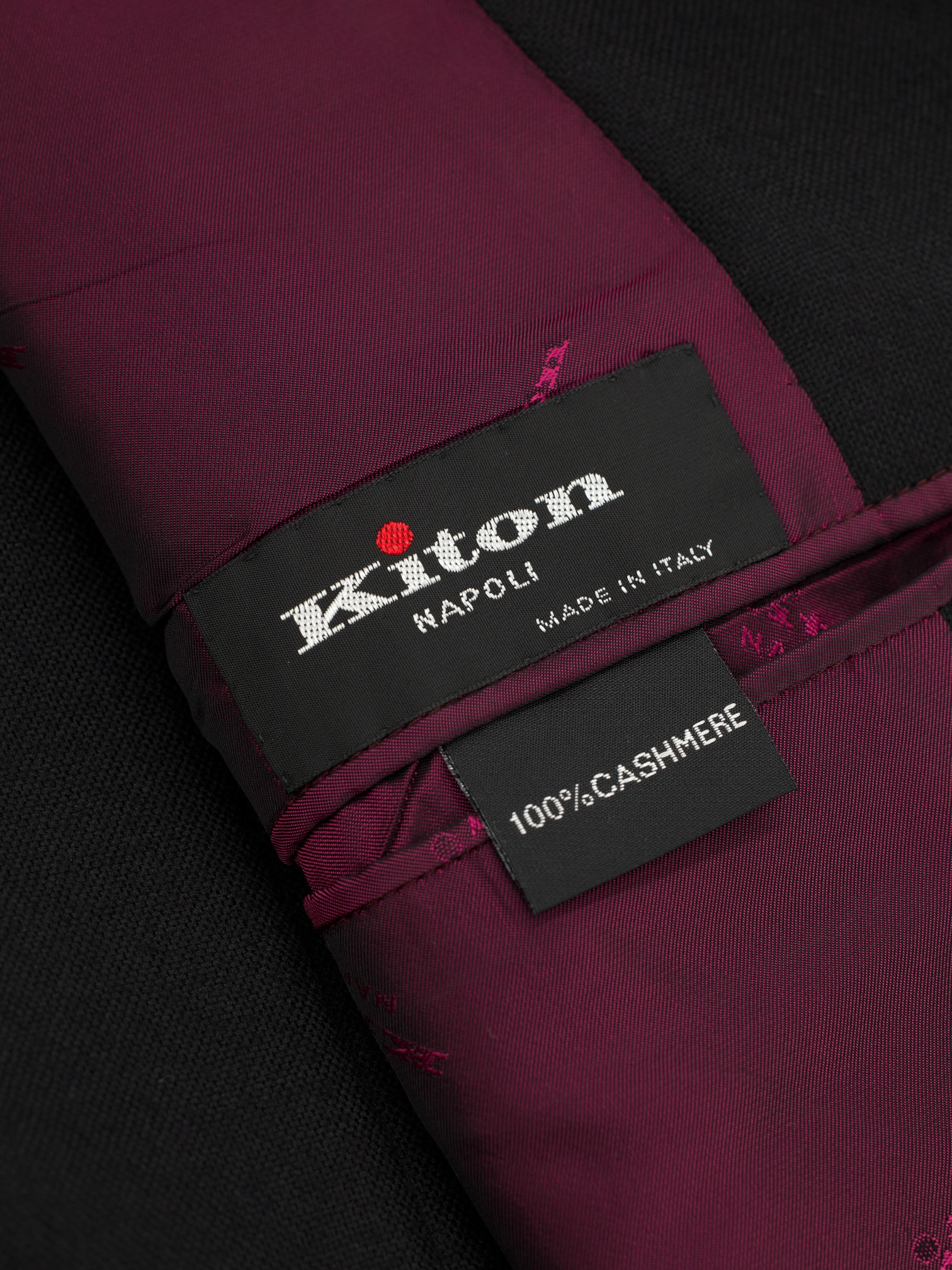 Kiton Black Pure Plushy-Cashmere Twill Jacket