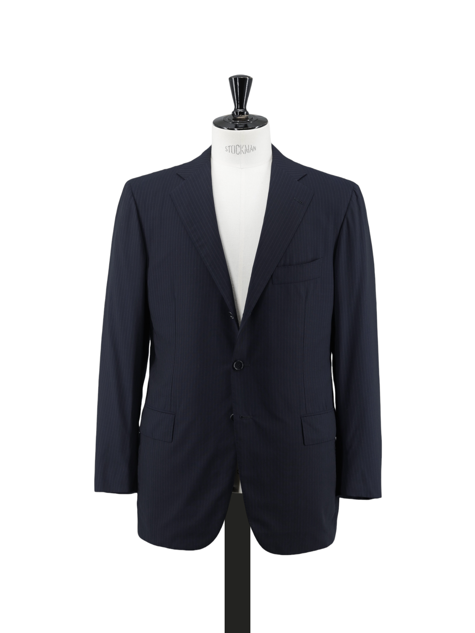 Cesare Attolini Navy Super 130's Pinstripe Business Suit