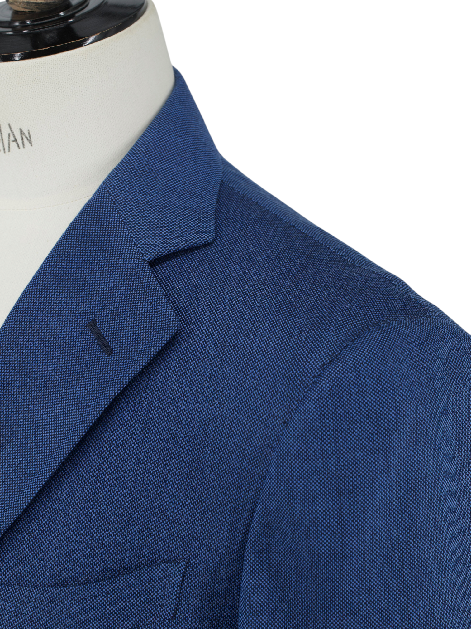 Zilli Blue Silk & Cotton Pinpoint Jacket