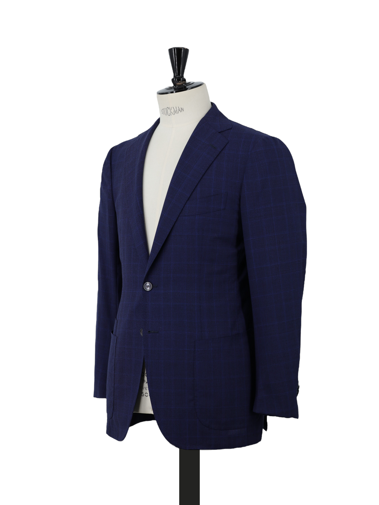 Cesare Attolini Navy & Royal Blue Super 130's Check Jacket