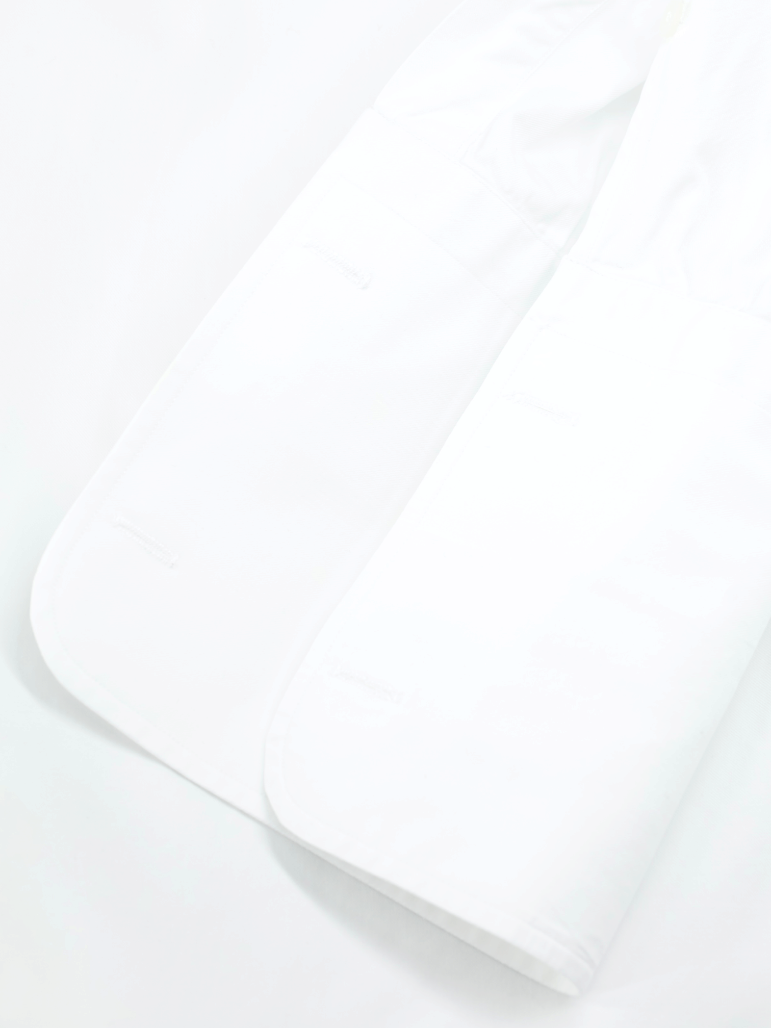 Finamore White Heavyweight-Cotton French-Cuff Shirt