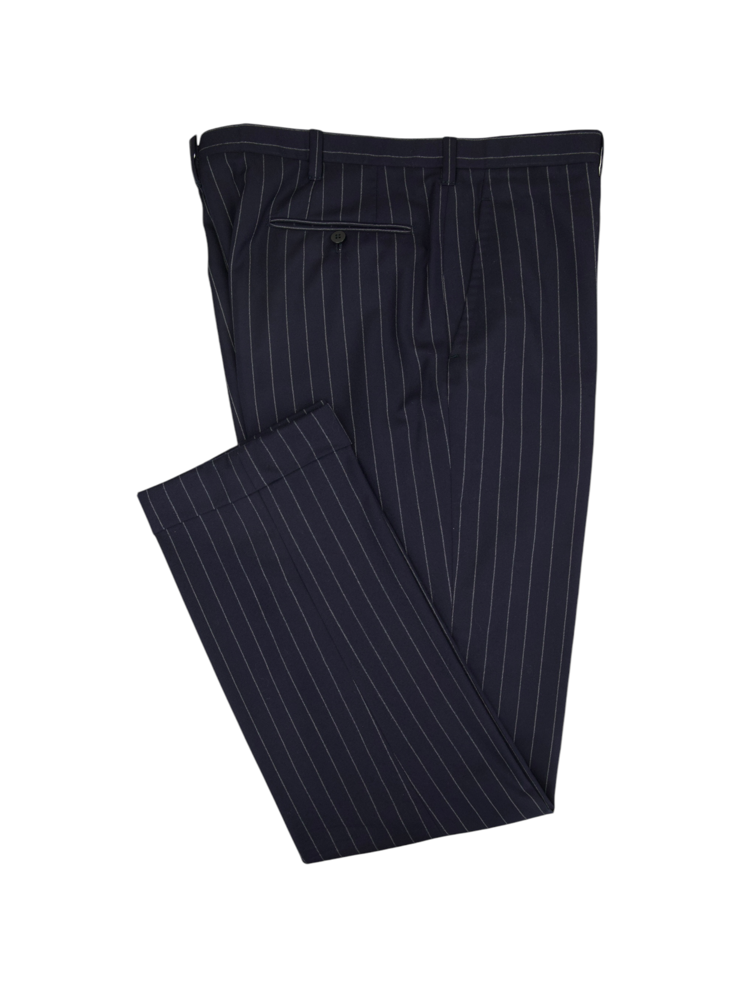 Cesare Attolini Navy Brushed Super 120’s Pinstripe Suit