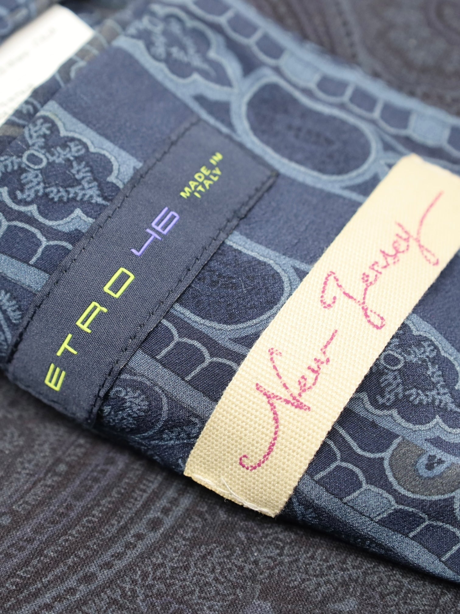 Etro Blue Cotton Stretch Paisley Jacket