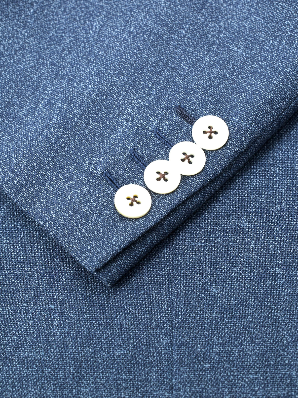 Brioni Light Blue Speckled Wool & Linen Vintage Roman-Style Jacket