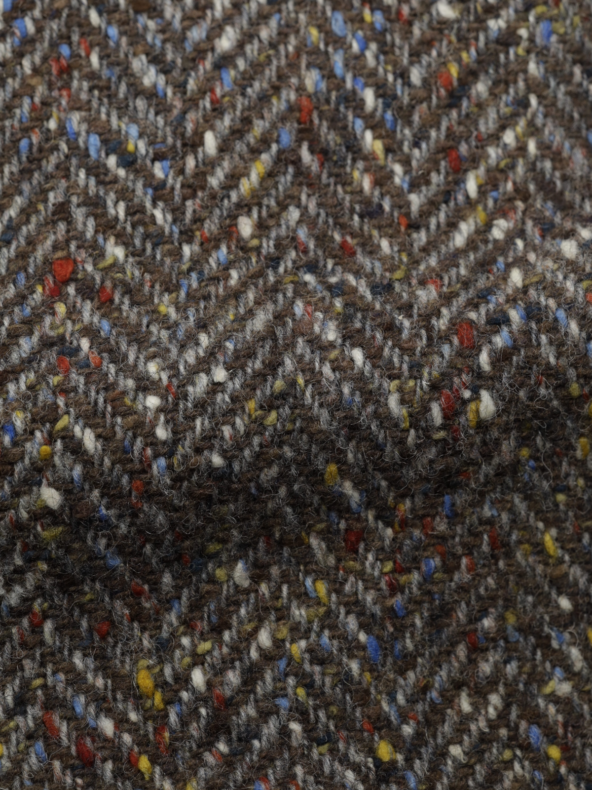 Ermenegildo Zegna Vintage Brown & Multicolor Wool Donegal Herringbone Jacket