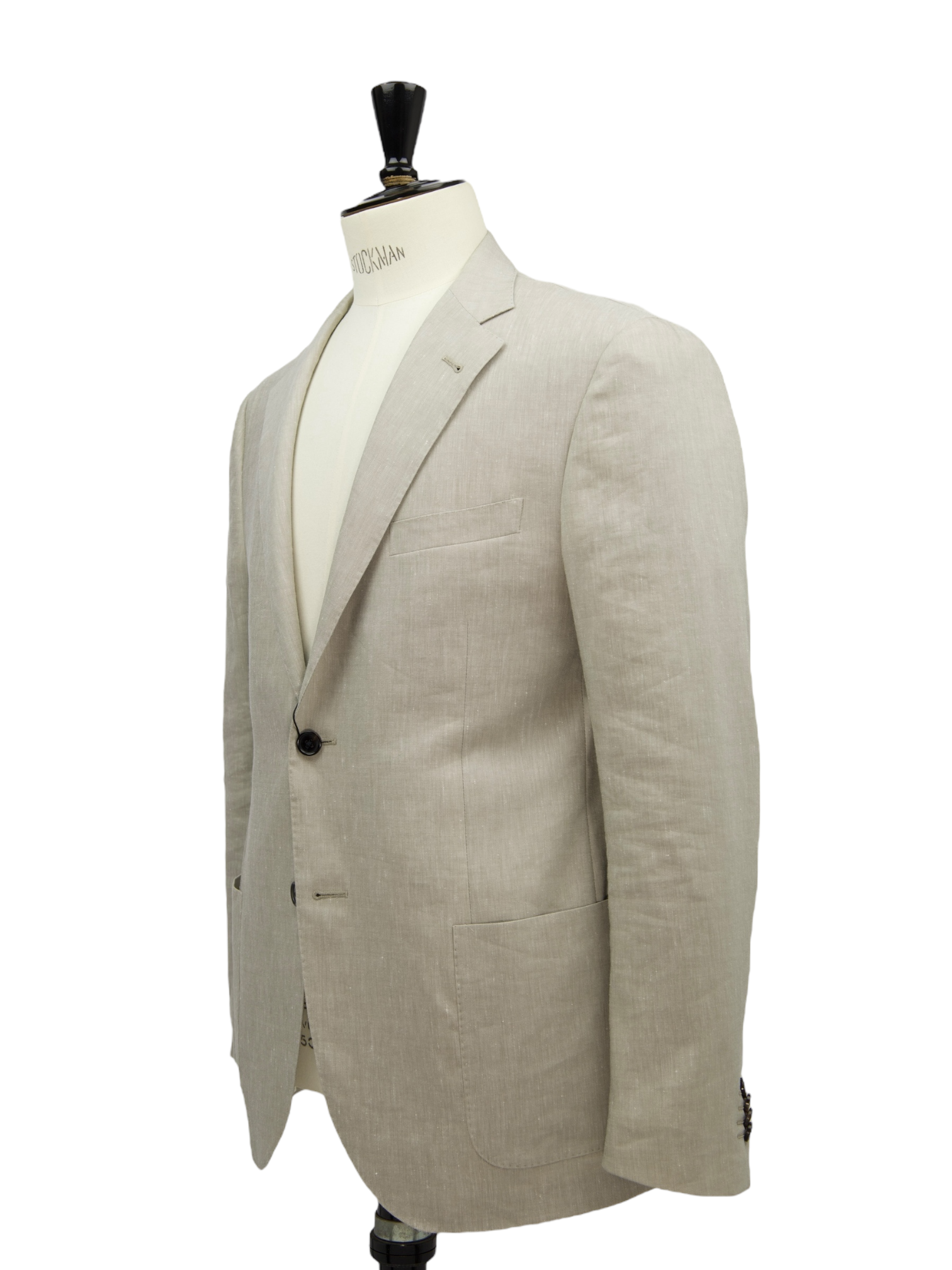 Corneliani Greige Linen & Wool Melange Suit