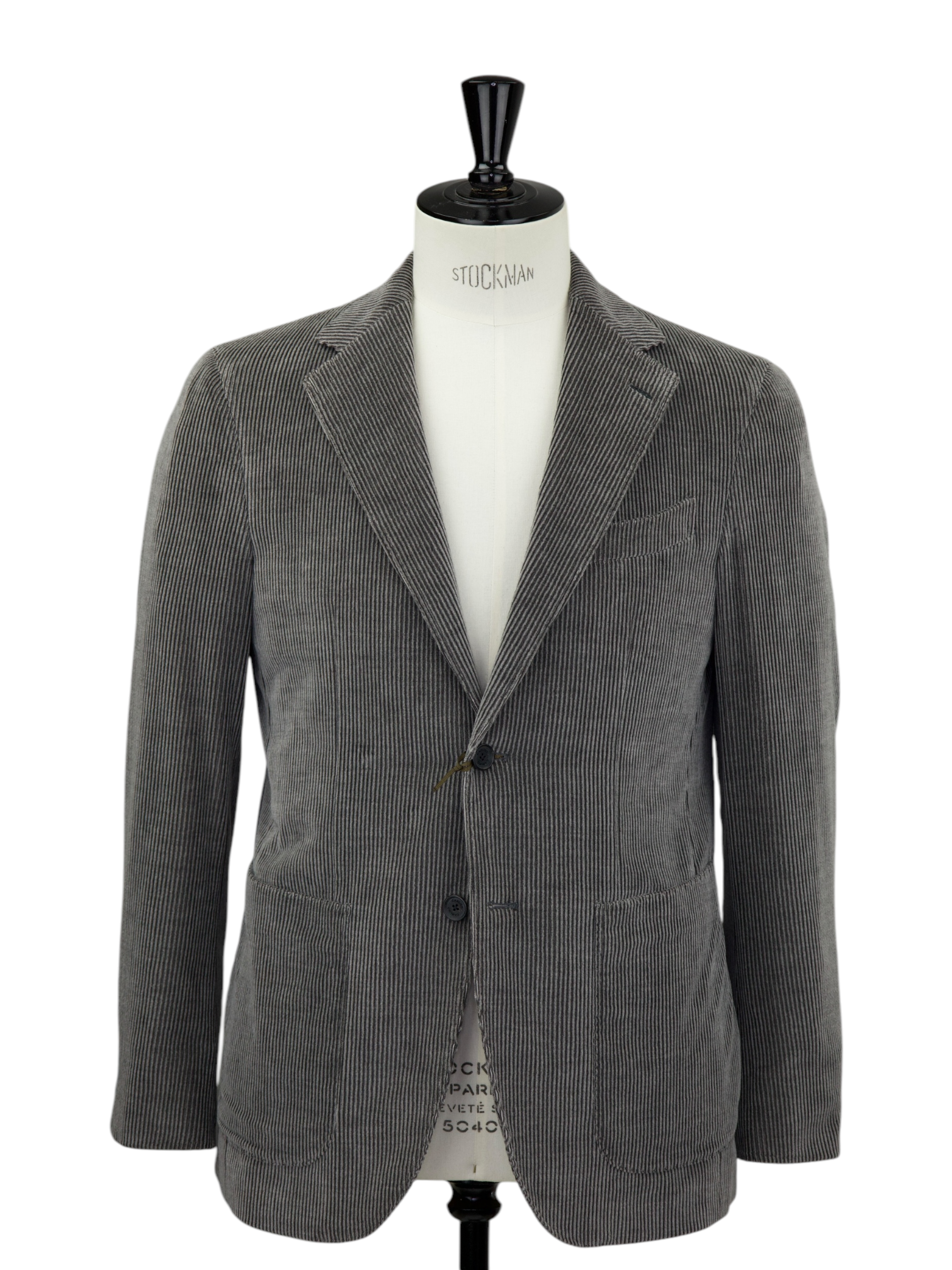 Caruso Grey Cotton & Cashmere Corduroy Aida Jacket