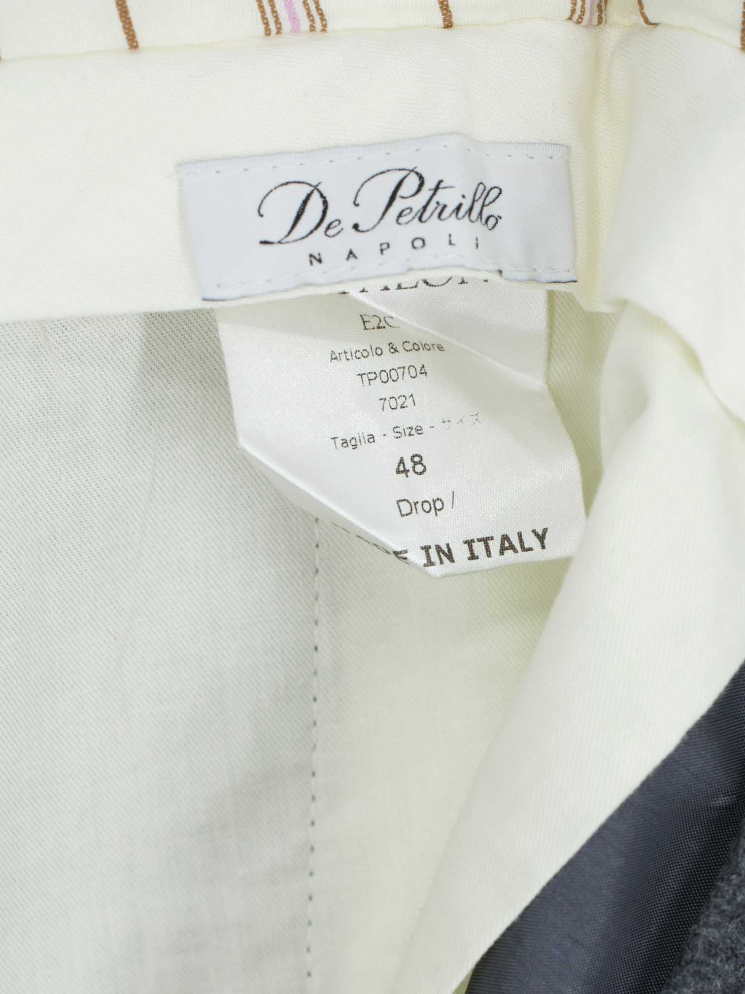 De Petrillo Grey Classic Double-Pleated Wool-Flannel Trousers
