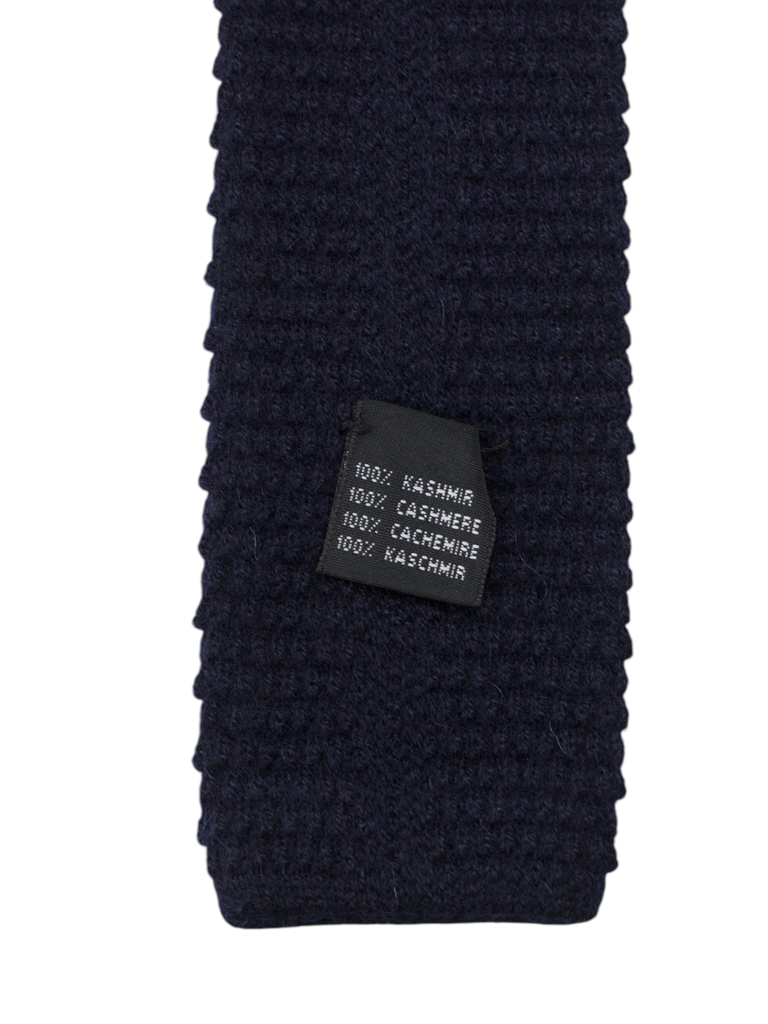 Kiton 5 Navy Pure Cashmere Knitted "Cipa 1960" Tie