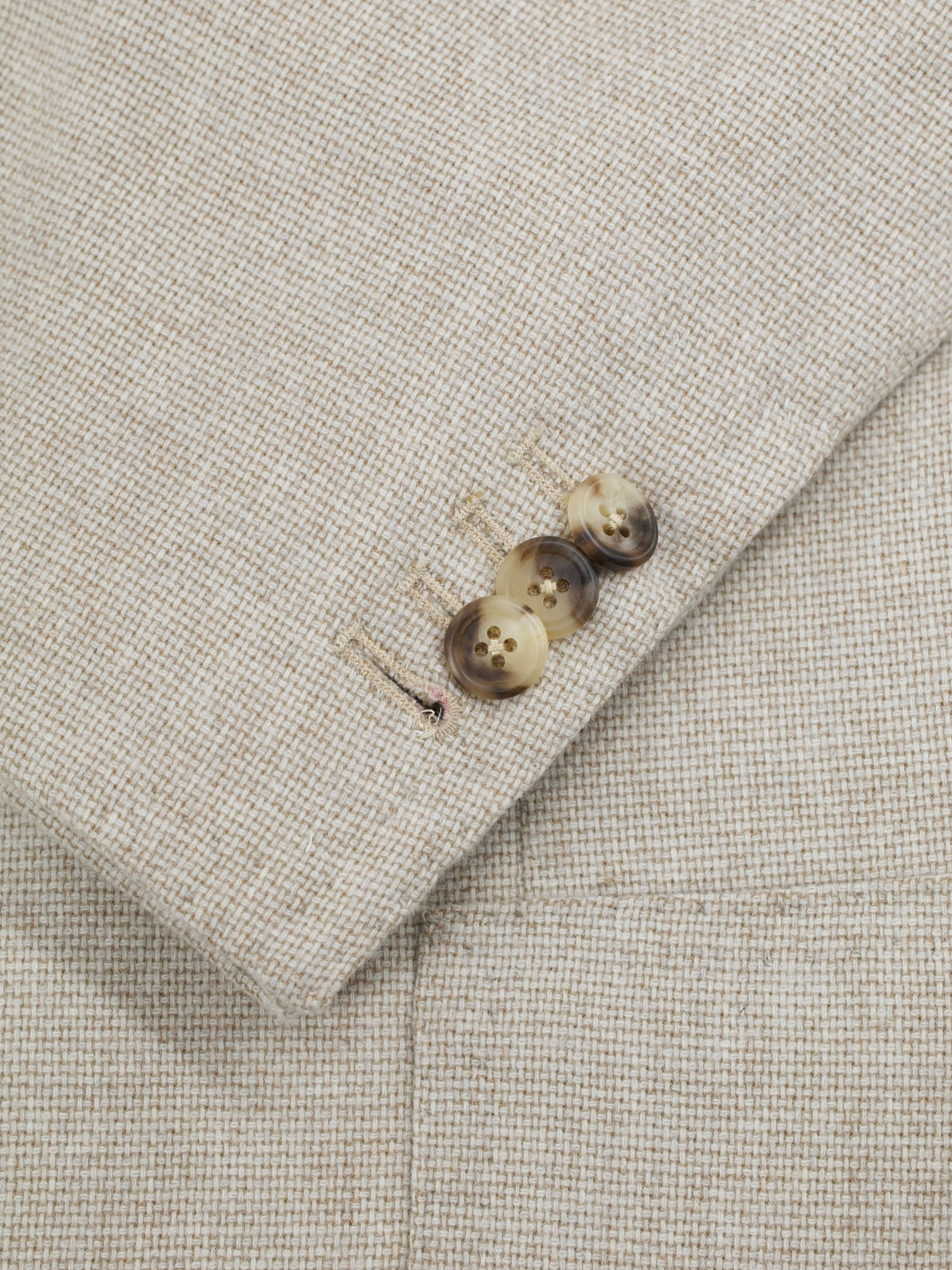 Orazio Luciano Sand Wool, Cashmere & Stretch Basket-Weave Jacket