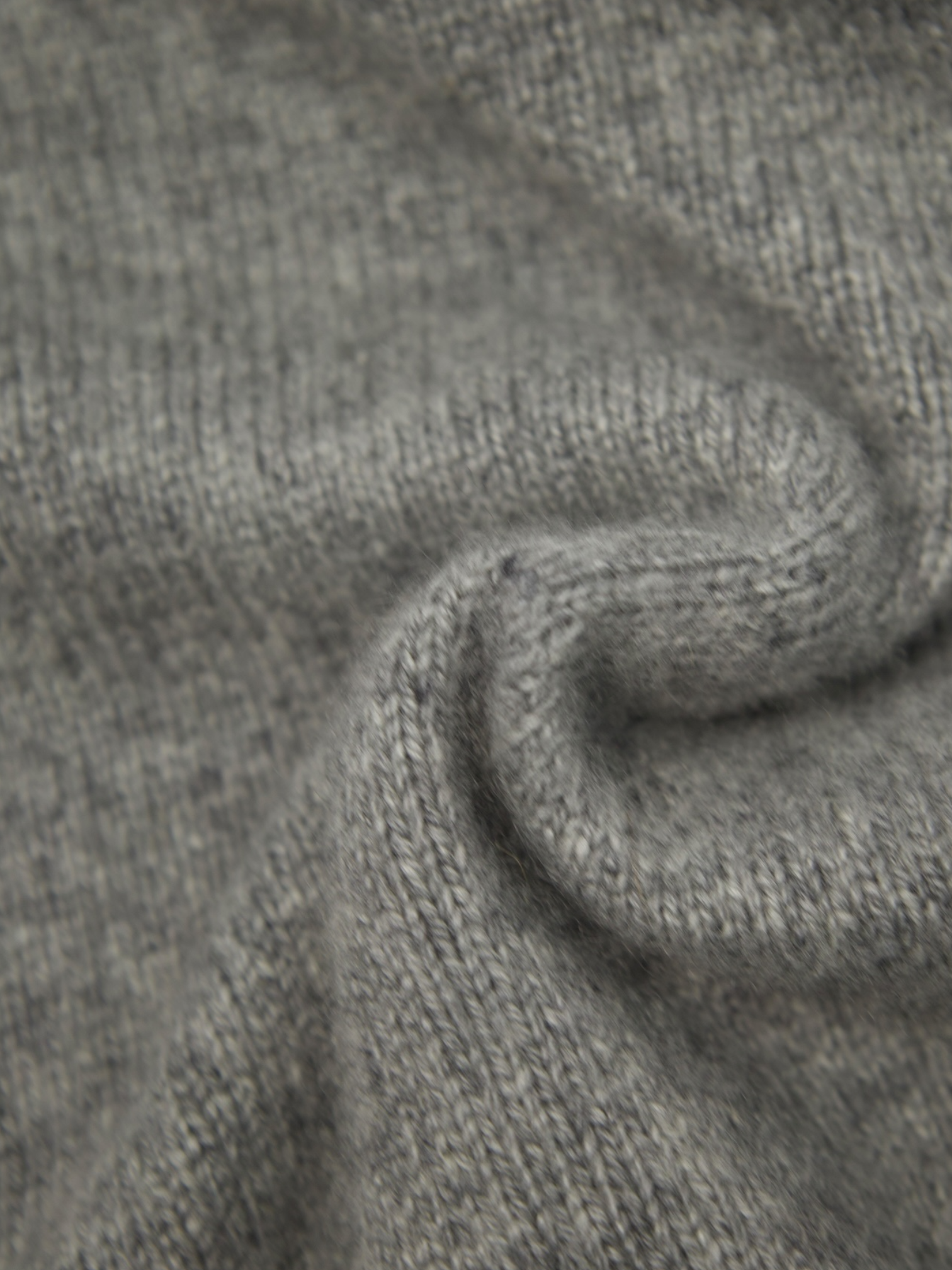 Ermenegildo Zegna Light Grey Nubuck-Trimmed Cashmere Fisherman's Sweater