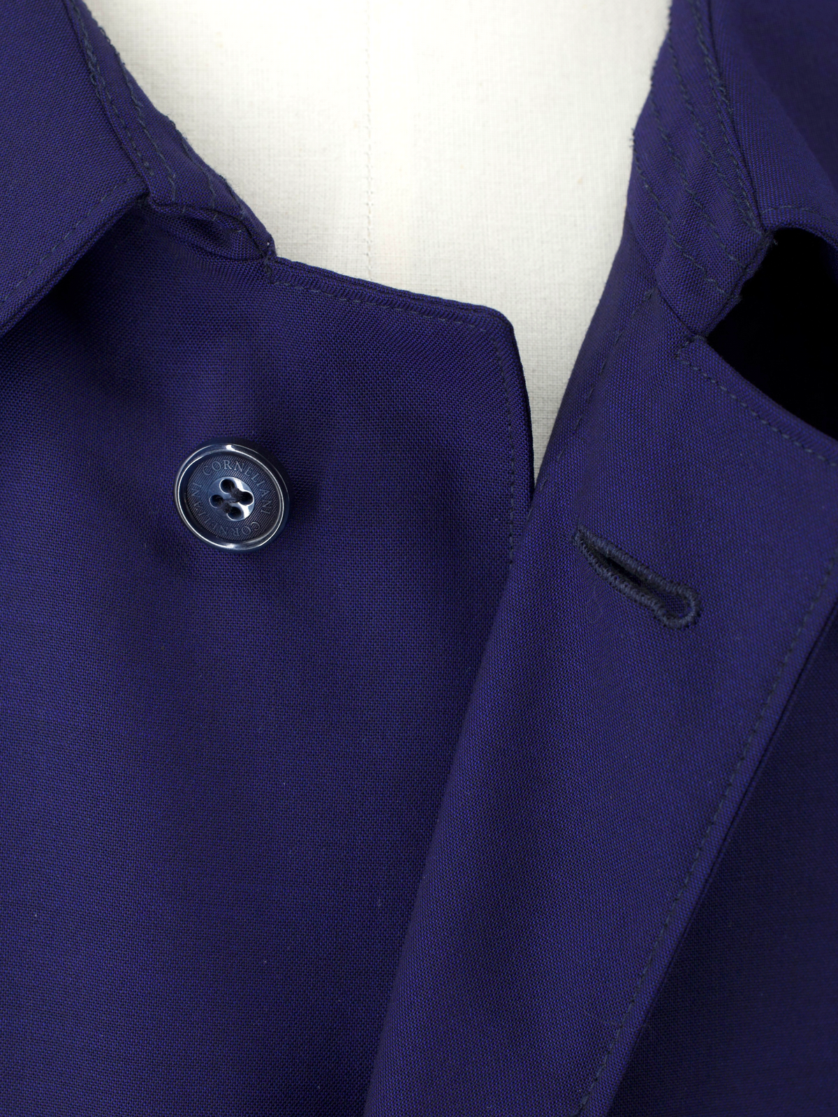 Corneliani Dark Blue Super 130's "Savor" Lightweight Carcoat