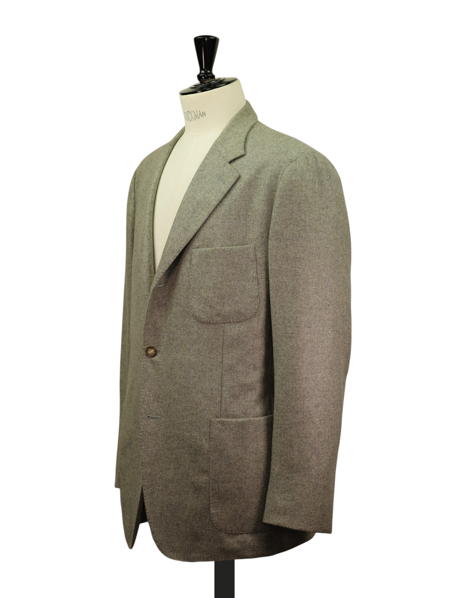 Loro Piana Oatmeal Vintage Cashmere & Goathair Micro-Pattern Jacket
