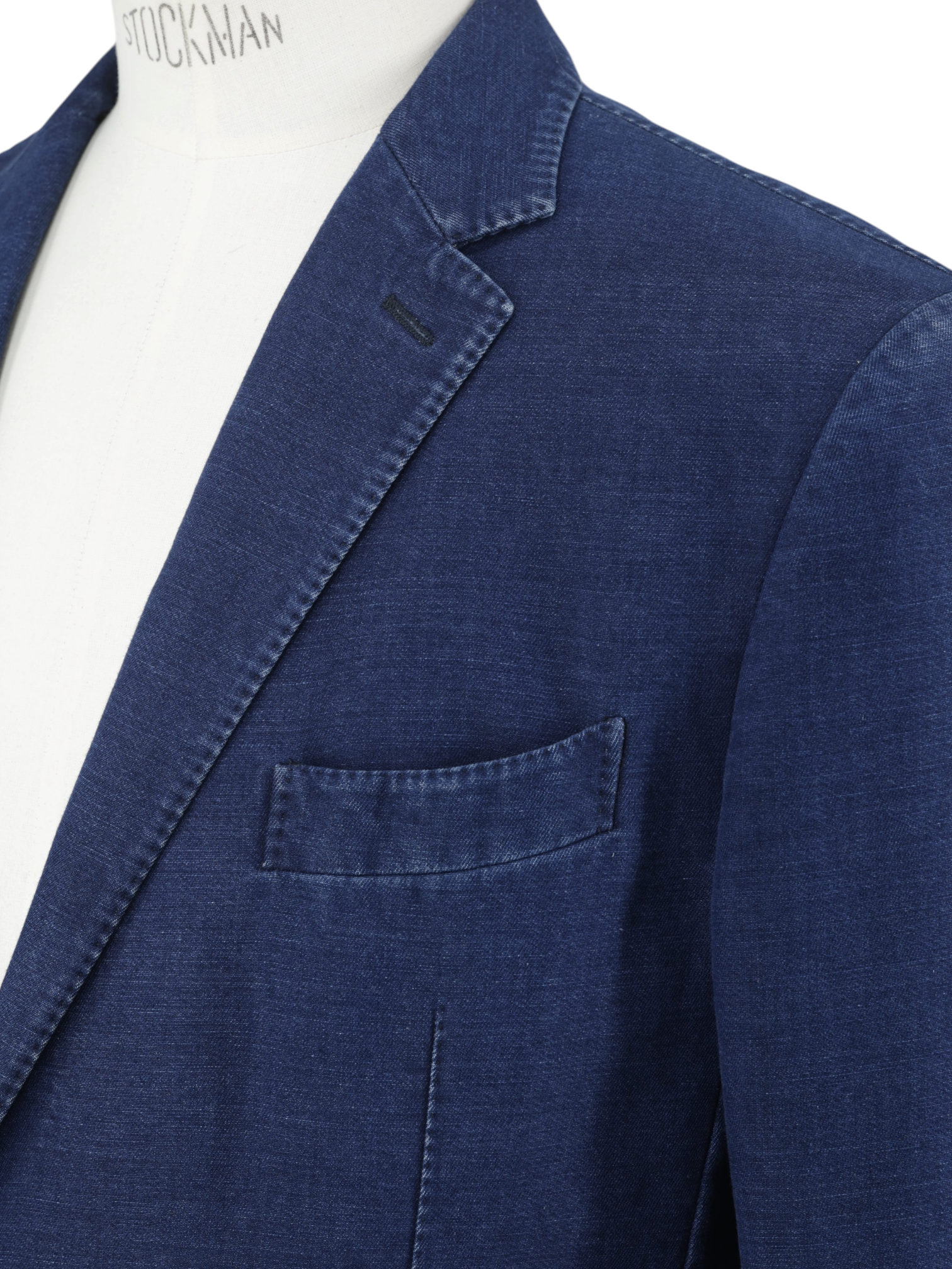 Ermenegildo Zegna Blue Cotton-Denim Twill Casual Jacket