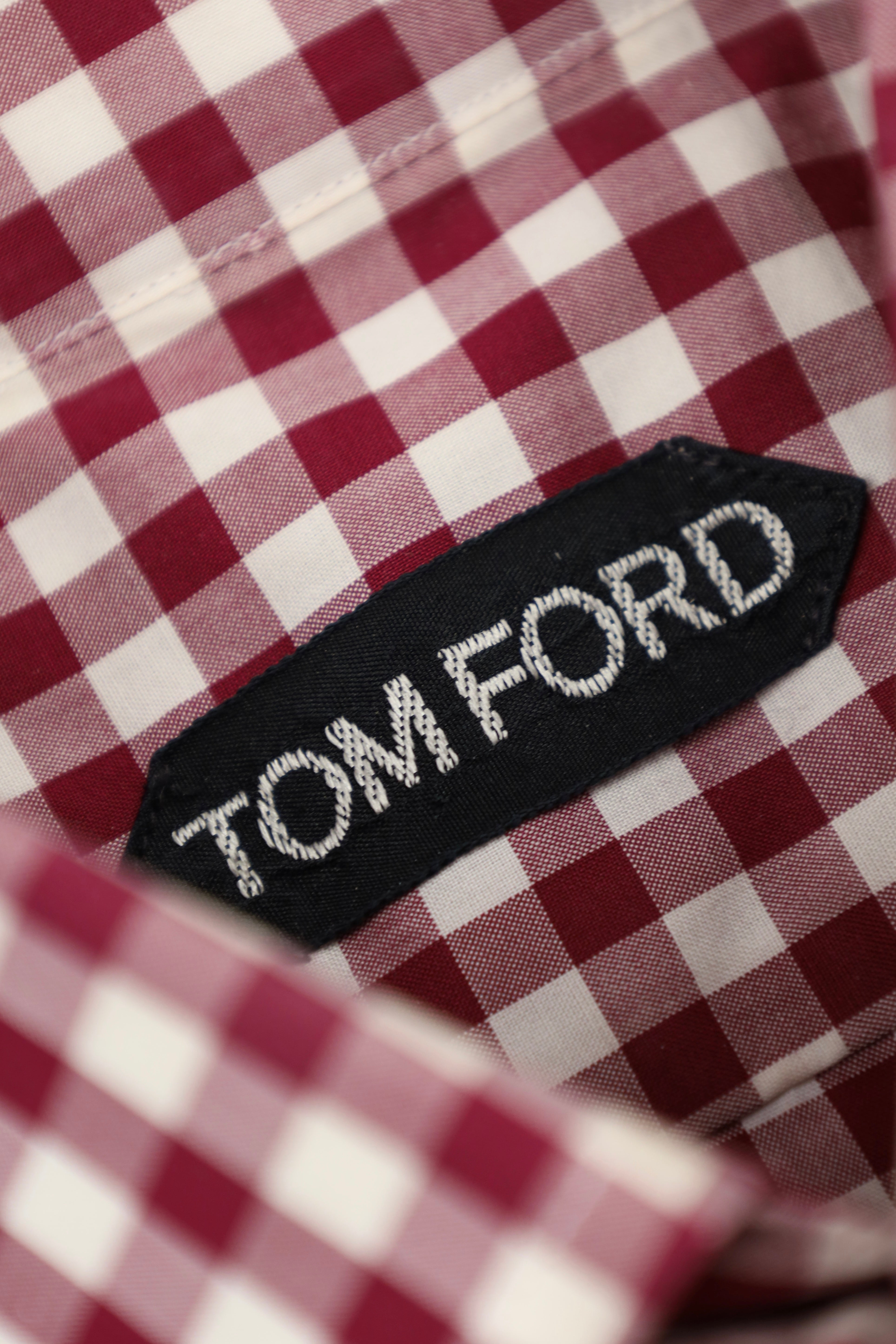 Tom Ford Red Gingham Check Shirt