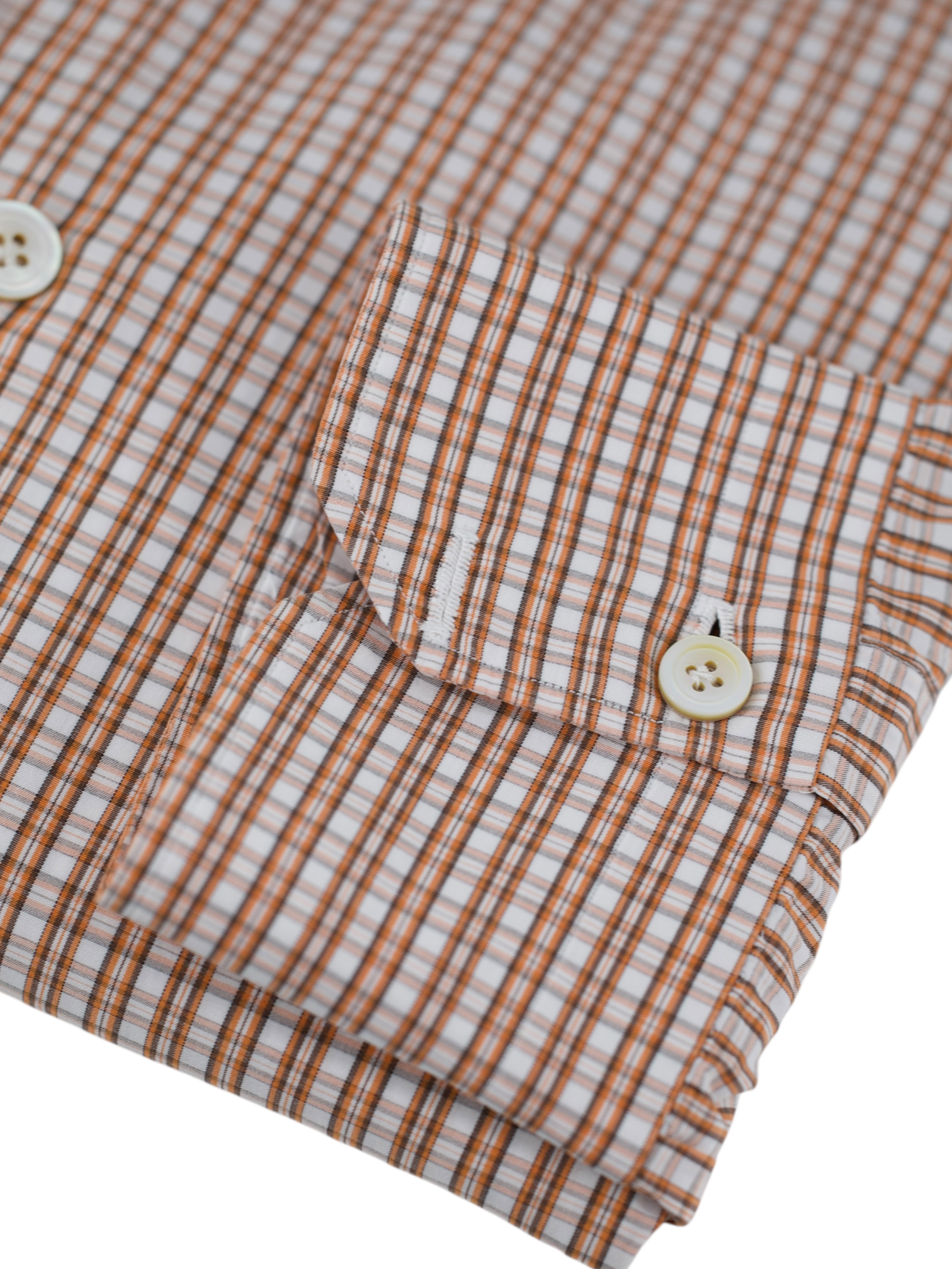 Kiton White & Red Cotton Gingham Check Button-Down Shirt
