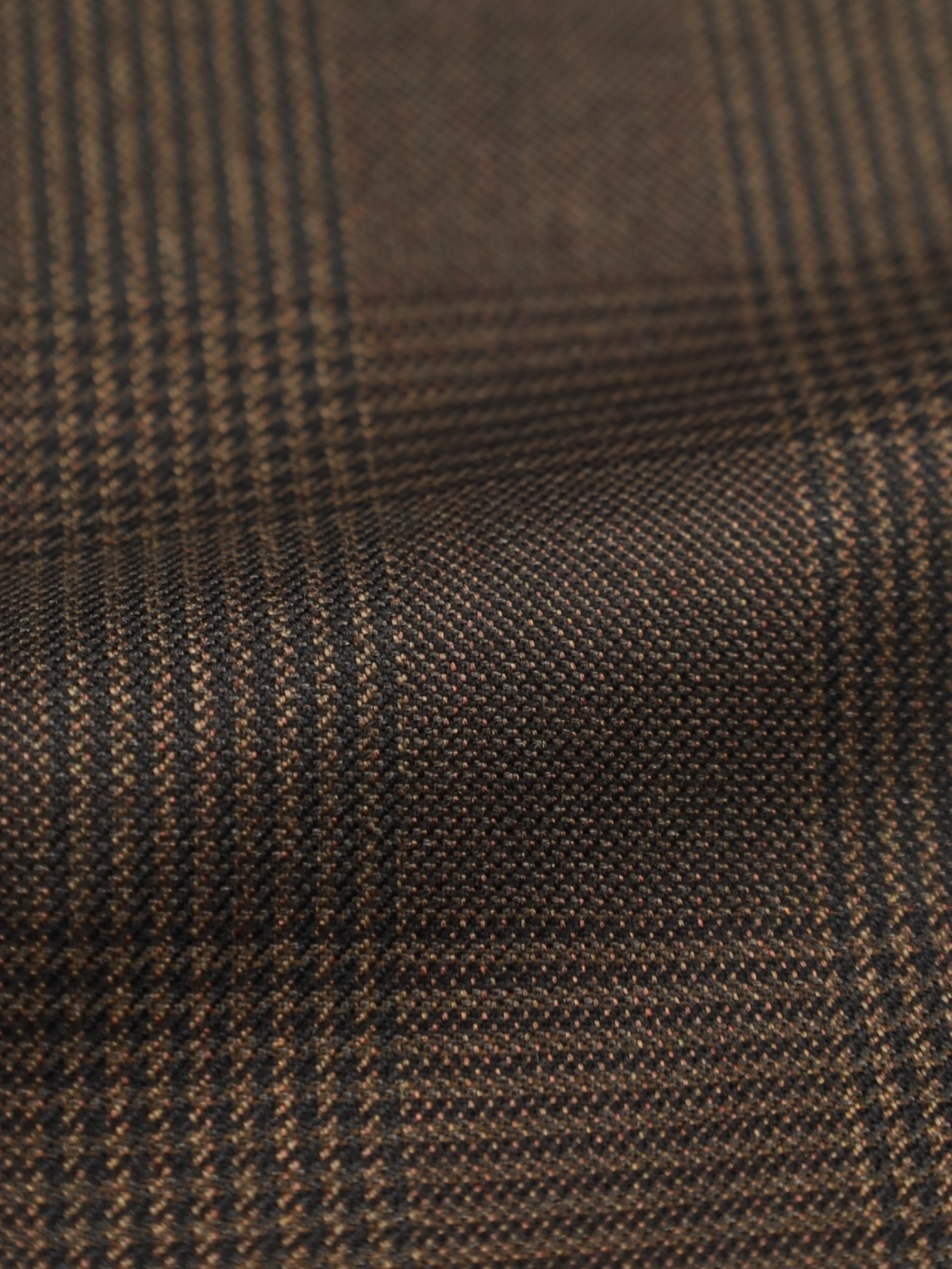 Brioni Castagne Brown Wool & Silk Glenplaid Jacket