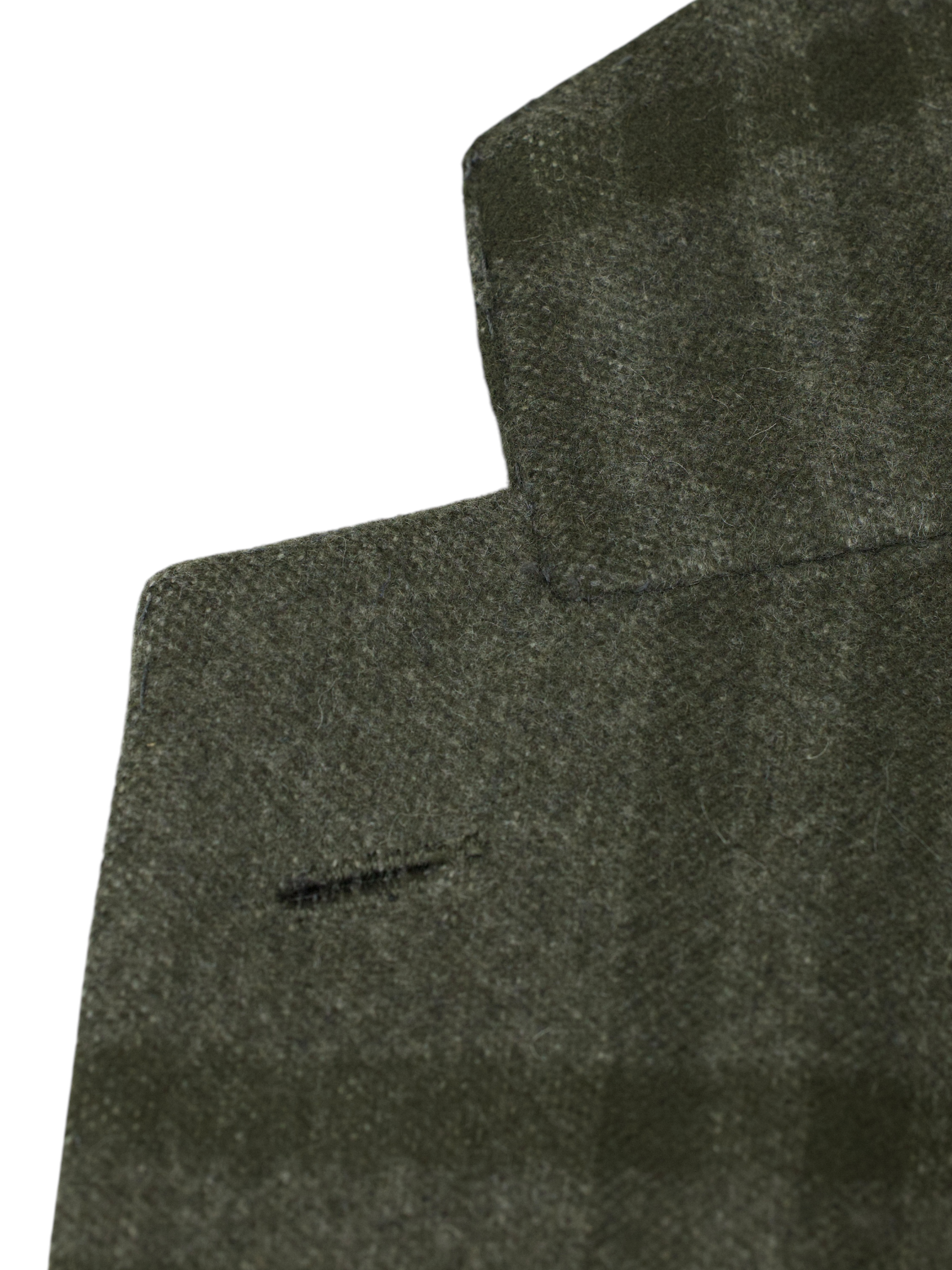 Kiton Olive Green Pure Cashmere Tartan-Check Jacket