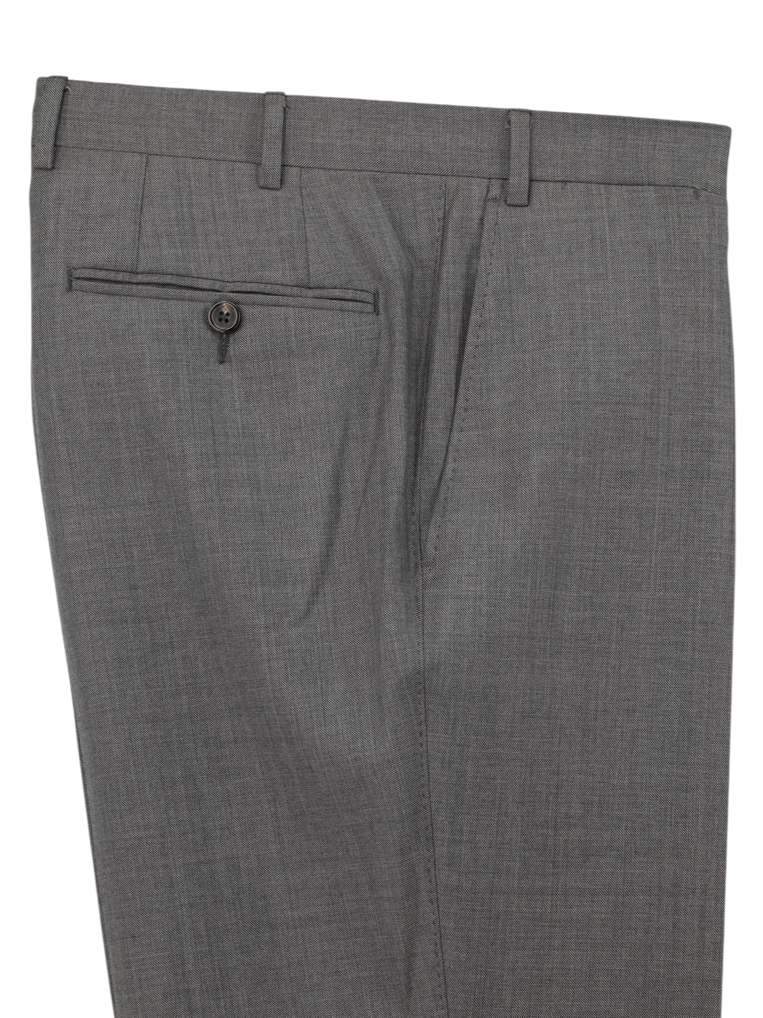 Canali Light Grey Fine-Wool Sharkskin Trousers