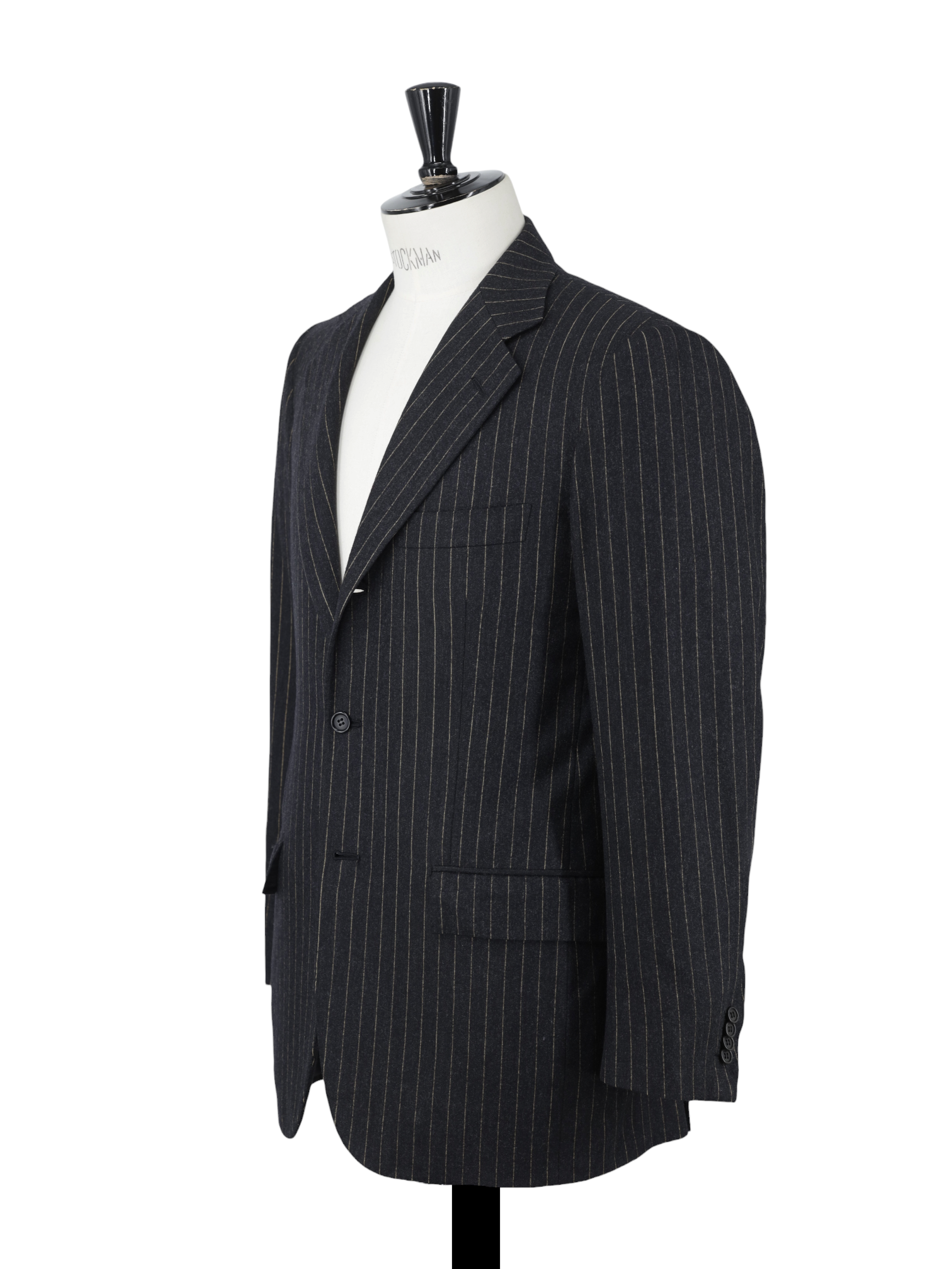 Kiton Anthracite & Bronze Wool-Flannel Pinstripe Winter Suit