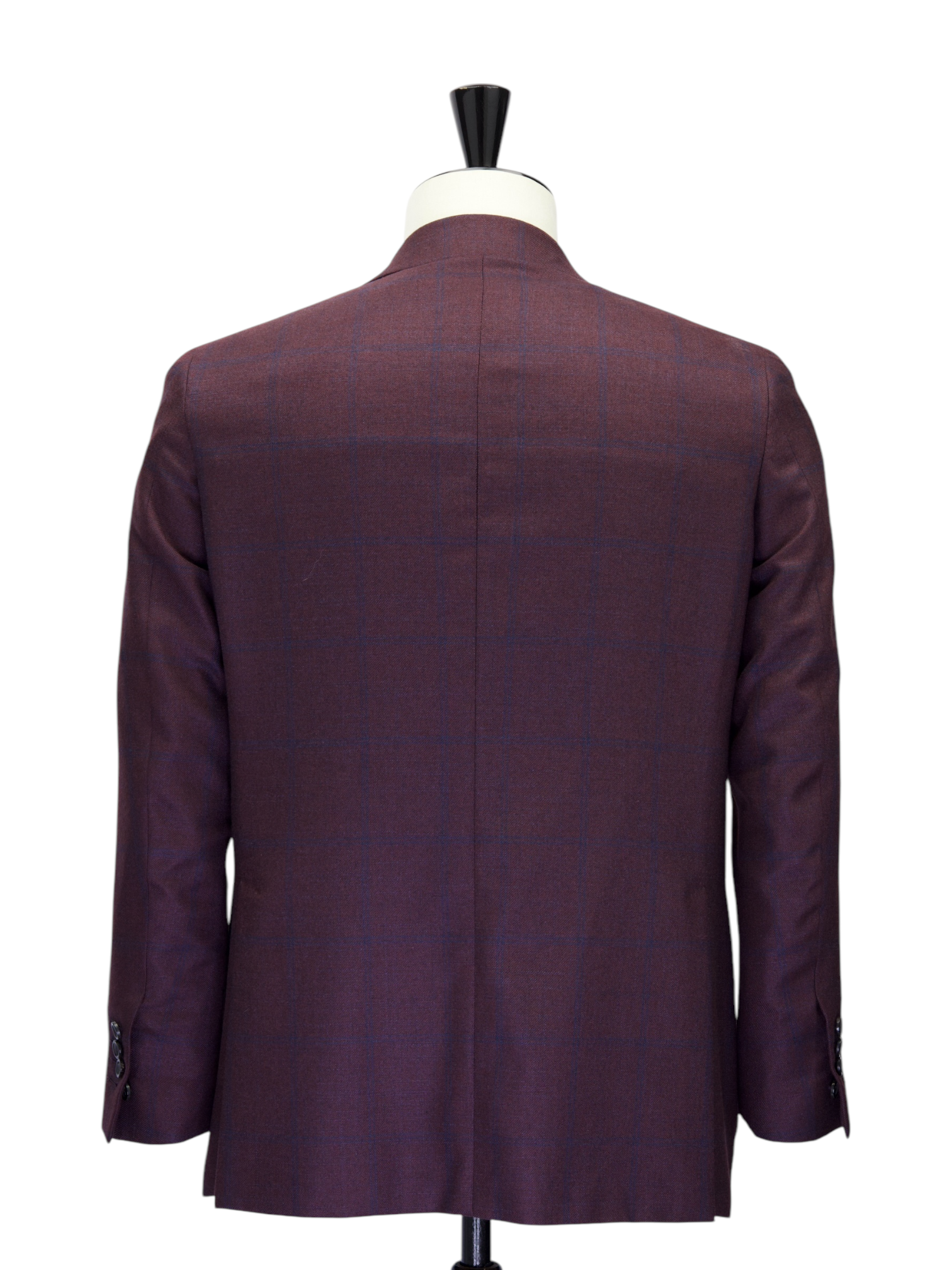 Canali Burgundy "Exclusive" Silk & Cashmere Windowpane Jacket