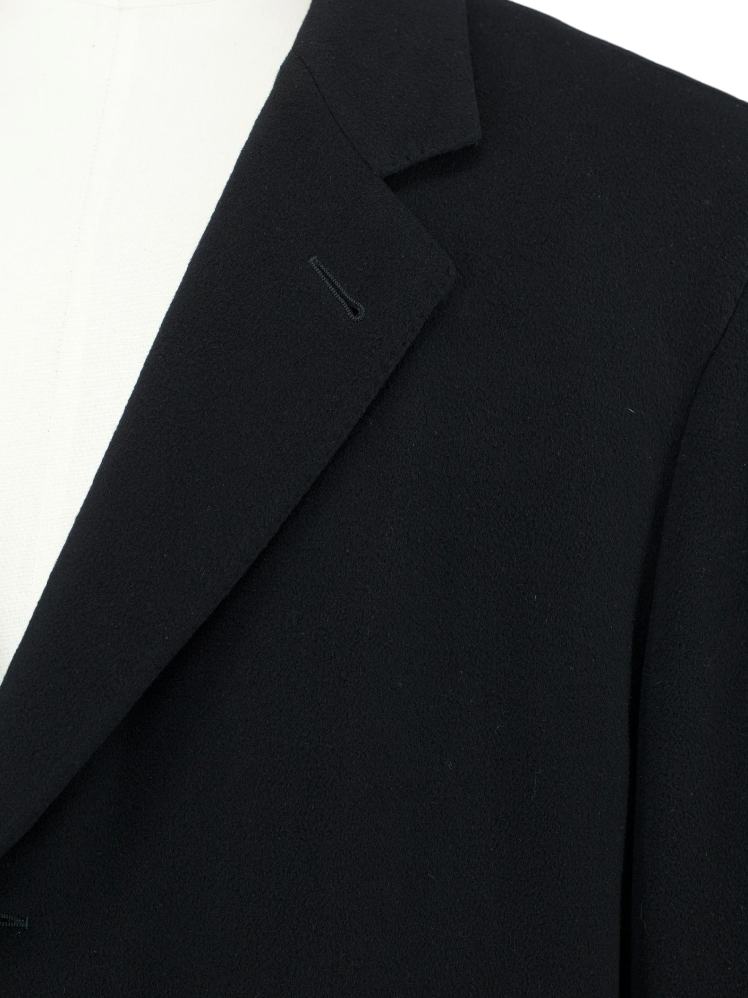 Caruso Vintage Black Pure "Guabello Soft Gold" Cashmere Overcoat